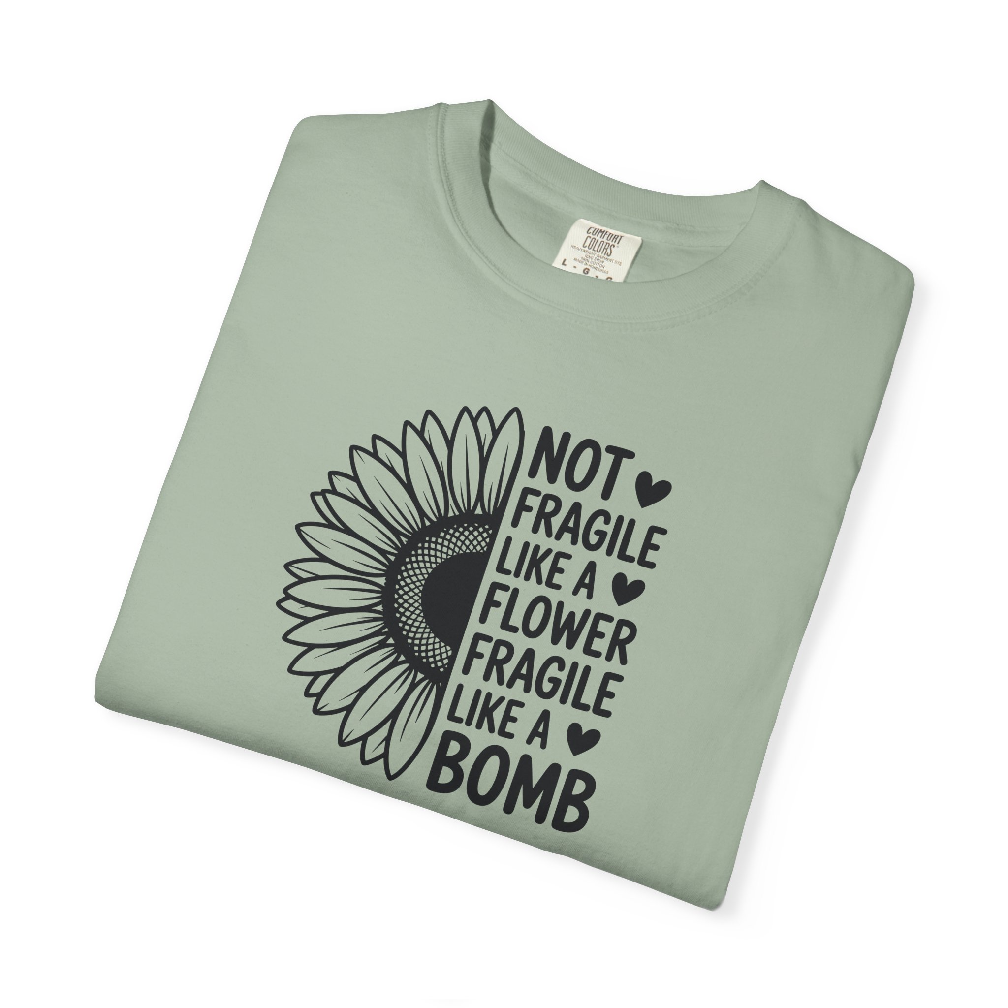 “Not Fragile Like a Flower, Fragile Like a Bomb” Sunflower Graphic Tee - Ảnh 39