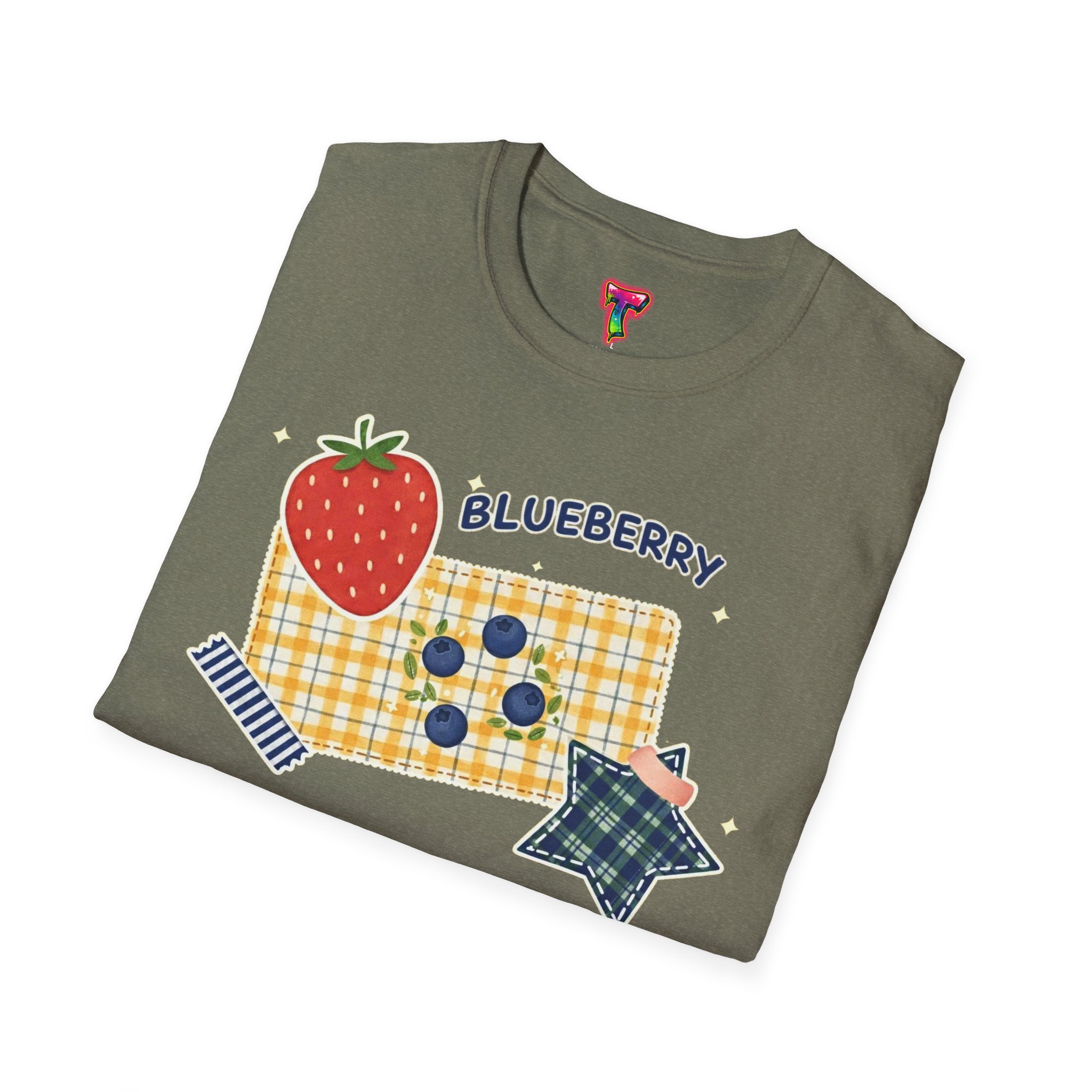 Blueberry Patch Cute Fruit Graphic T-Shirt - Ảnh 24