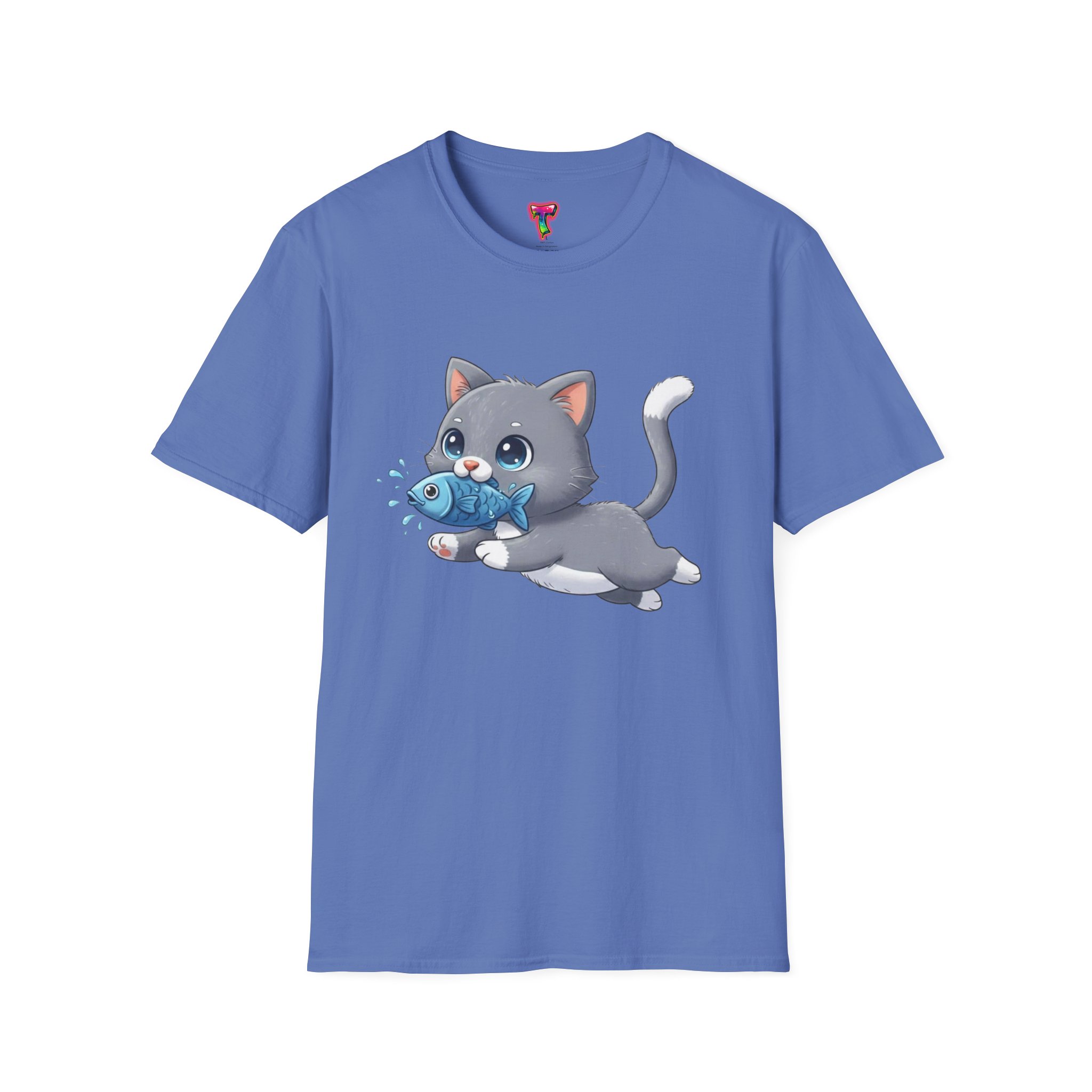 Kitten Playing with Fish T-Shirt - Ảnh 25