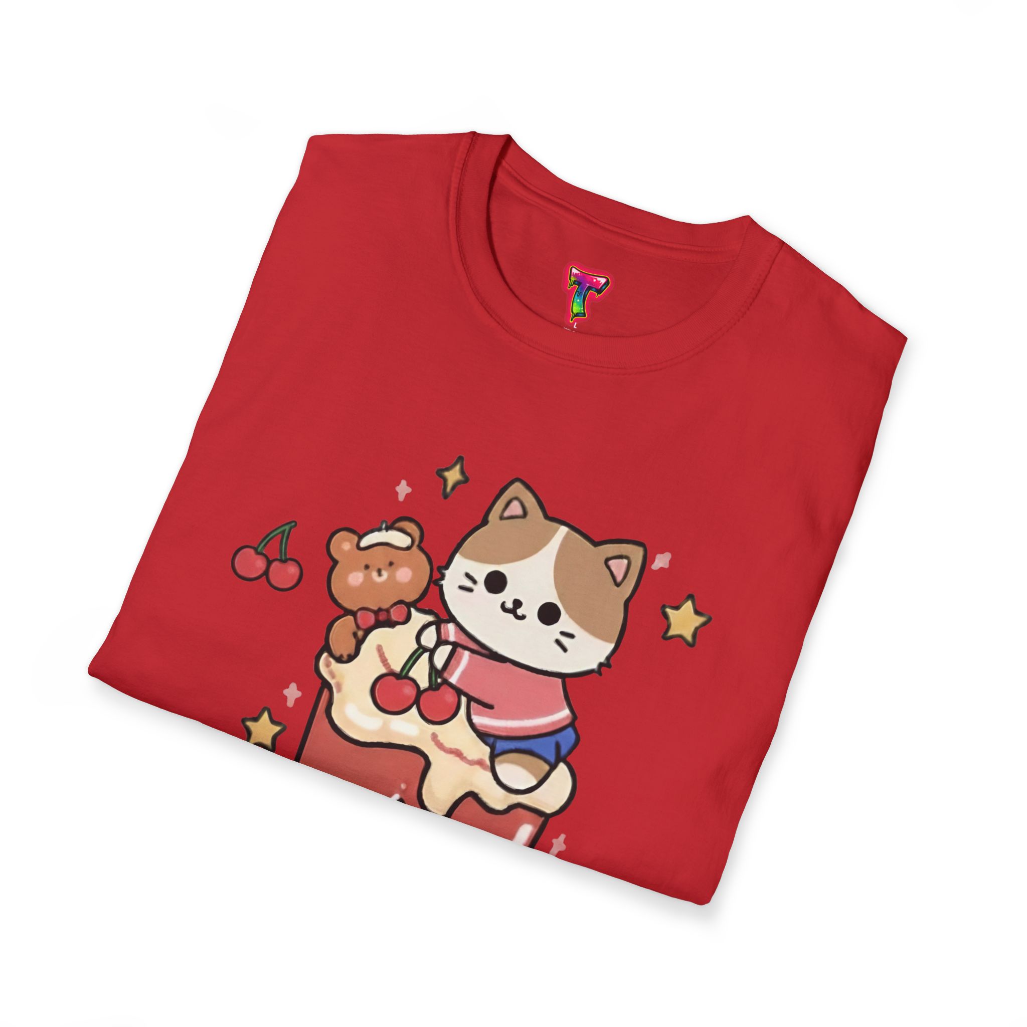 Kawaii Cat on Cake T-Shirt - Ảnh 52