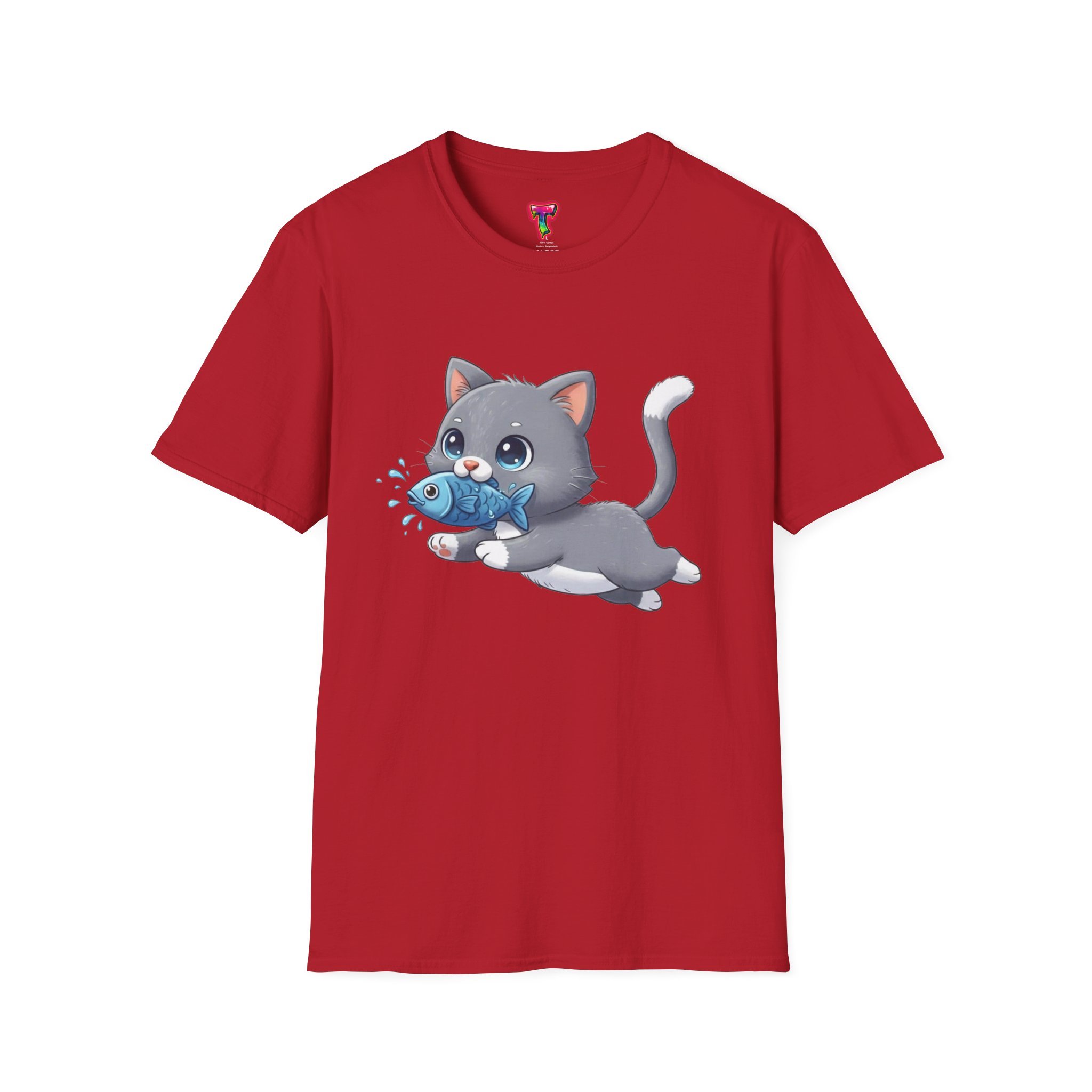 Kitten Playing with Fish T-Shirt - Ảnh 49