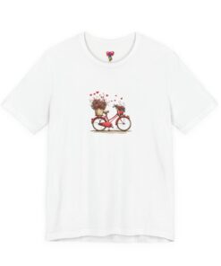 Cute Dog & Flowers Graphic T-Shirt