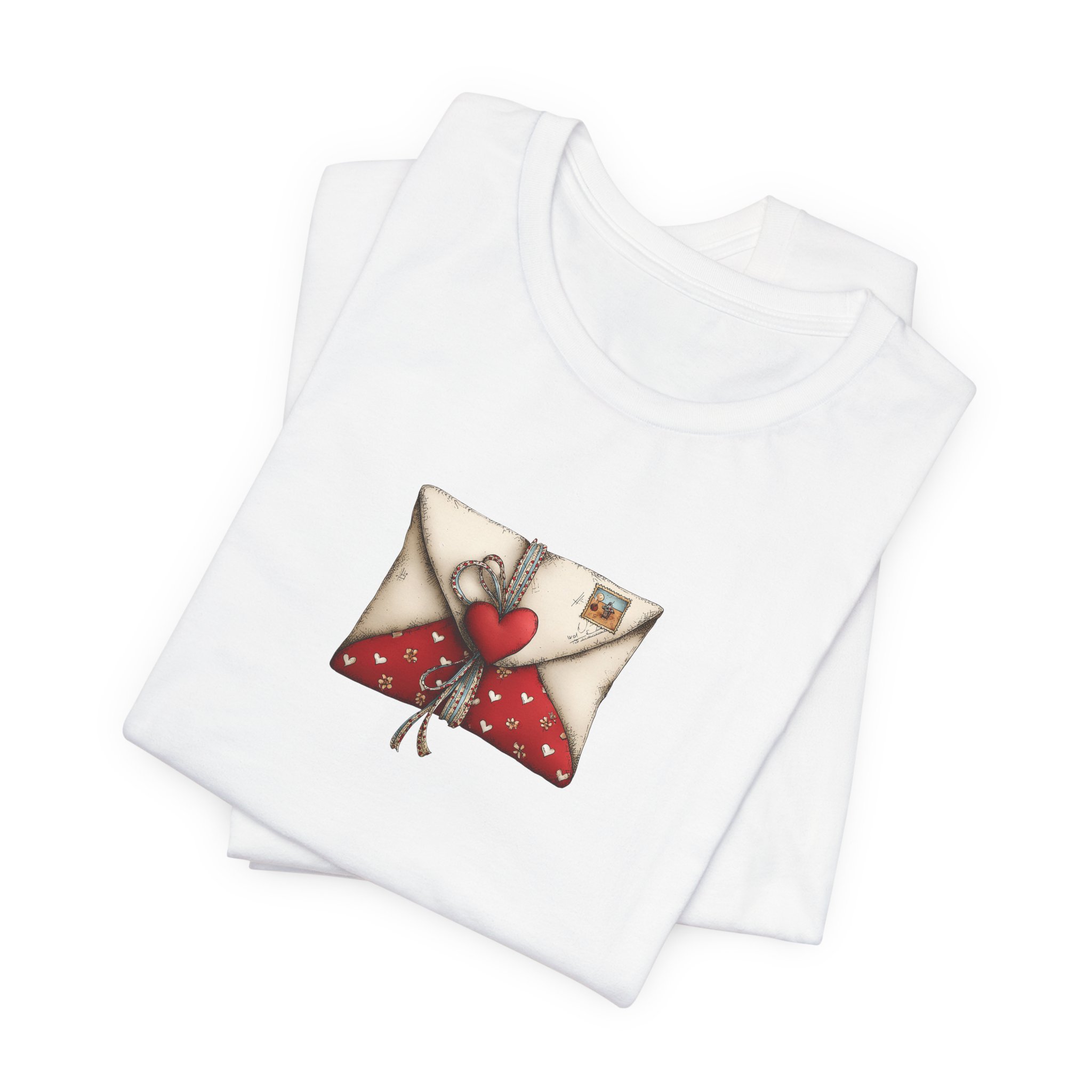 Valentine Love Letter T-Shirt — Cute Heart Envelope Graphic Tee - Ảnh 3