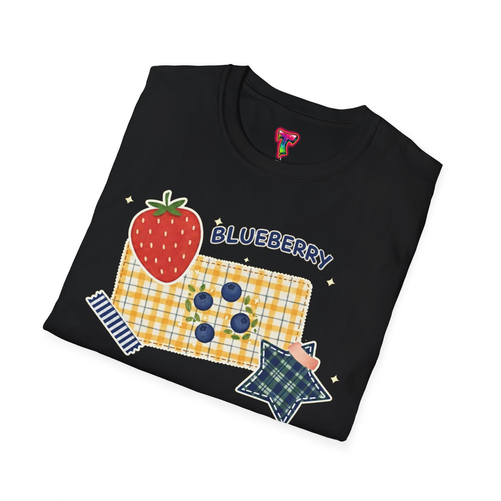 Blueberry Patch Cute Fruit Graphic T-Shirt - Ảnh 12
