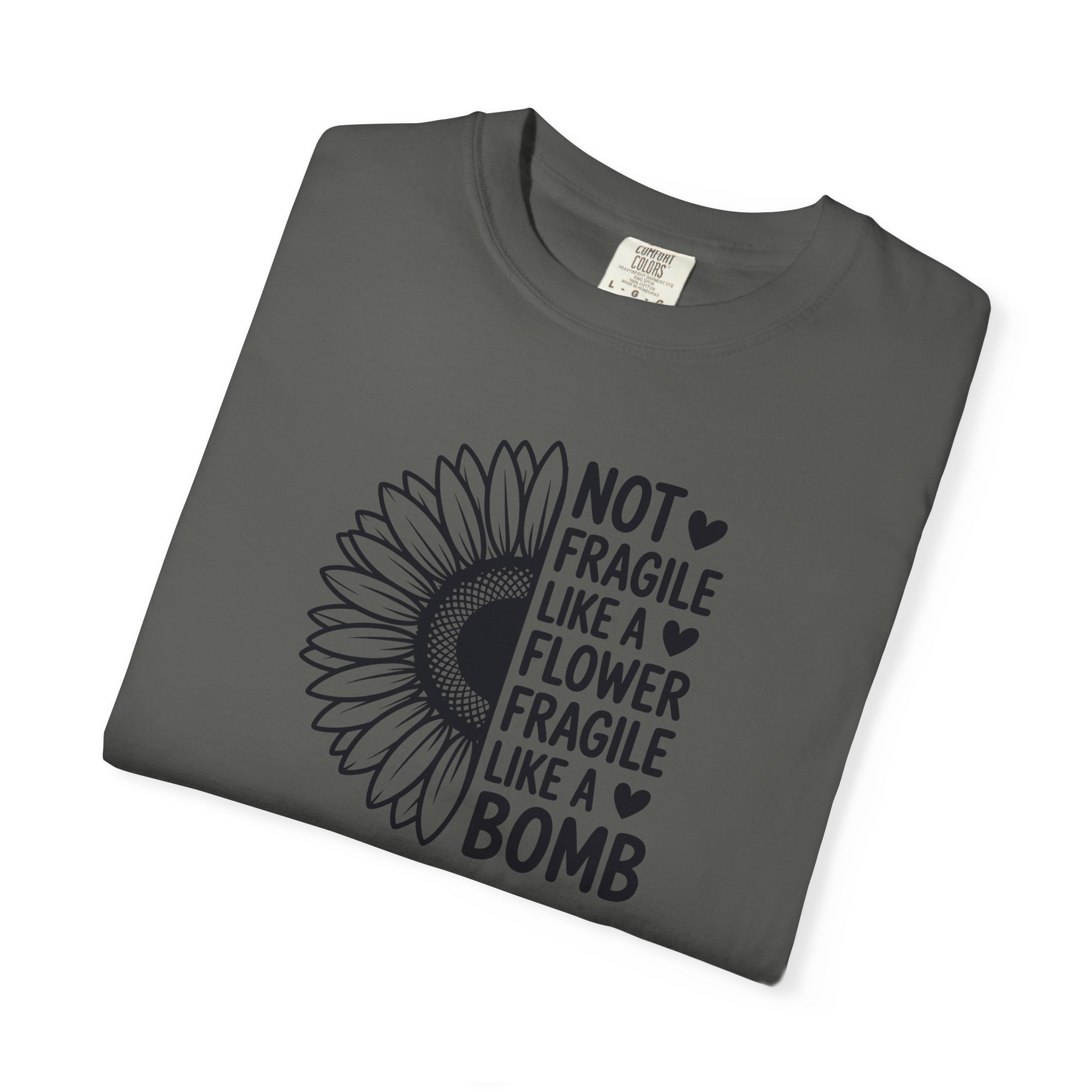 “Not Fragile Like a Flower, Fragile Like a Bomb” Sunflower Graphic Tee - Ảnh 27