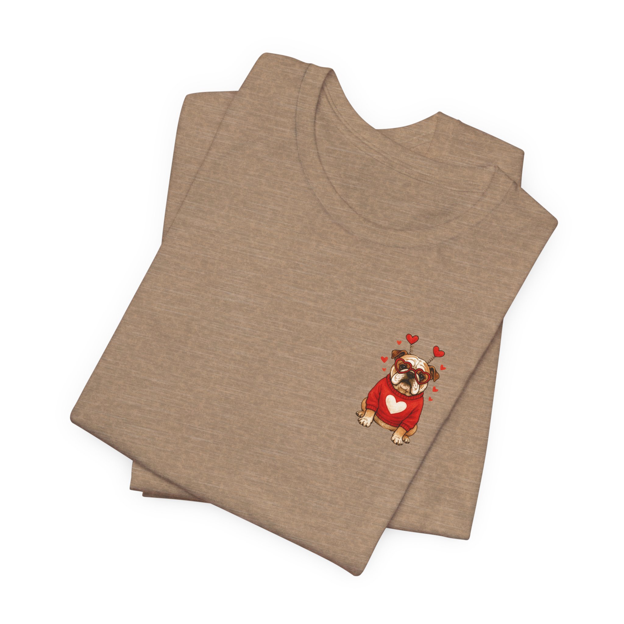 Valentine Puppy Pocket Tee — Cute Dog Heart Graphic T-Shirt - Ảnh 35