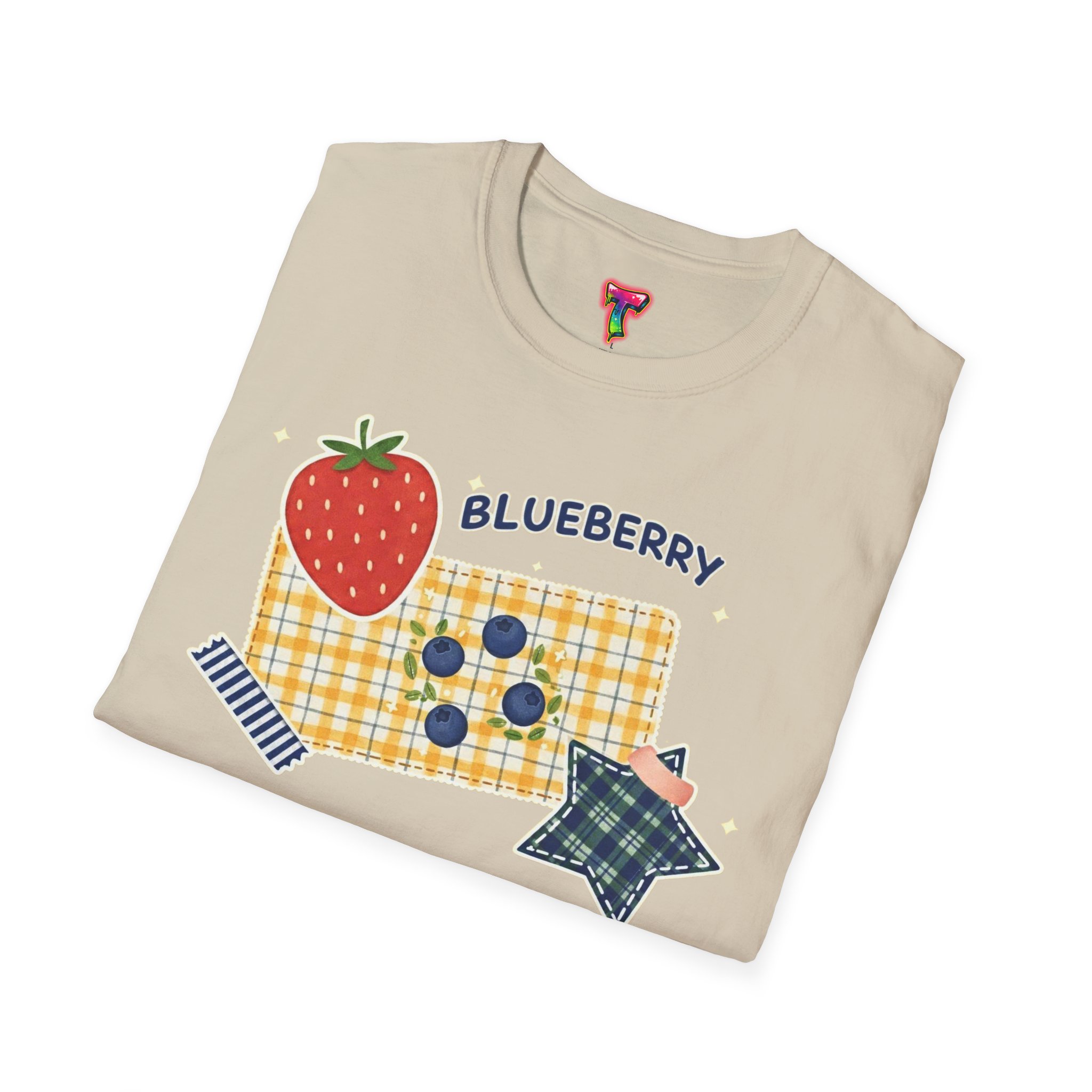 Blueberry Patch Cute Fruit Graphic T-Shirt - Ảnh 16