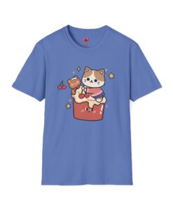 Kawaii Cat on Cake T-Shirt