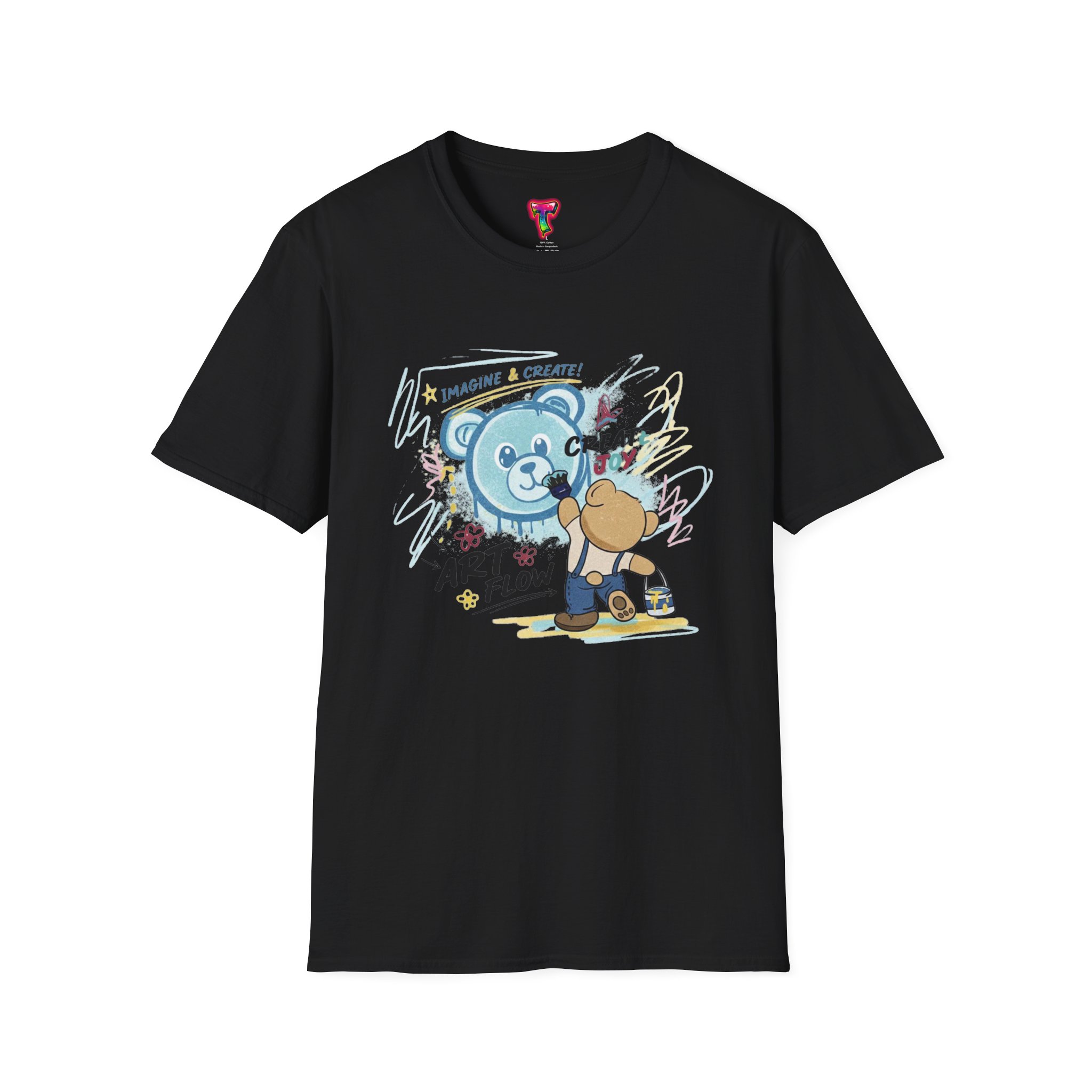 Art Flow Bear Skate T-Shirt - Ảnh 9