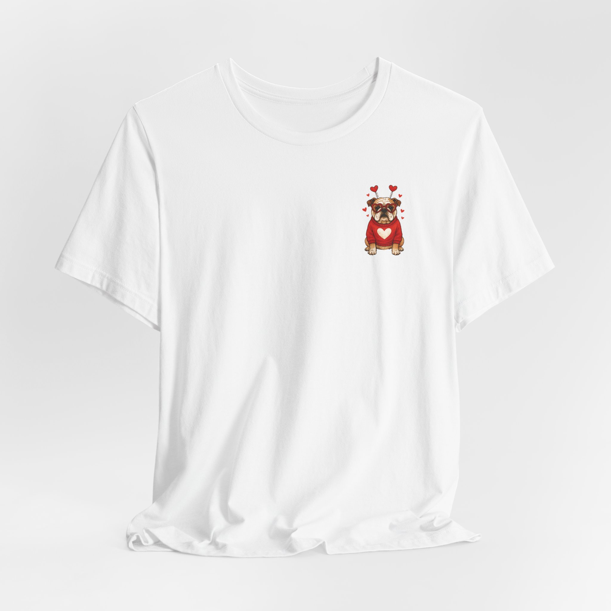 Valentine Puppy Pocket Tee — Cute Dog Heart Graphic T-Shirt - Ảnh 4