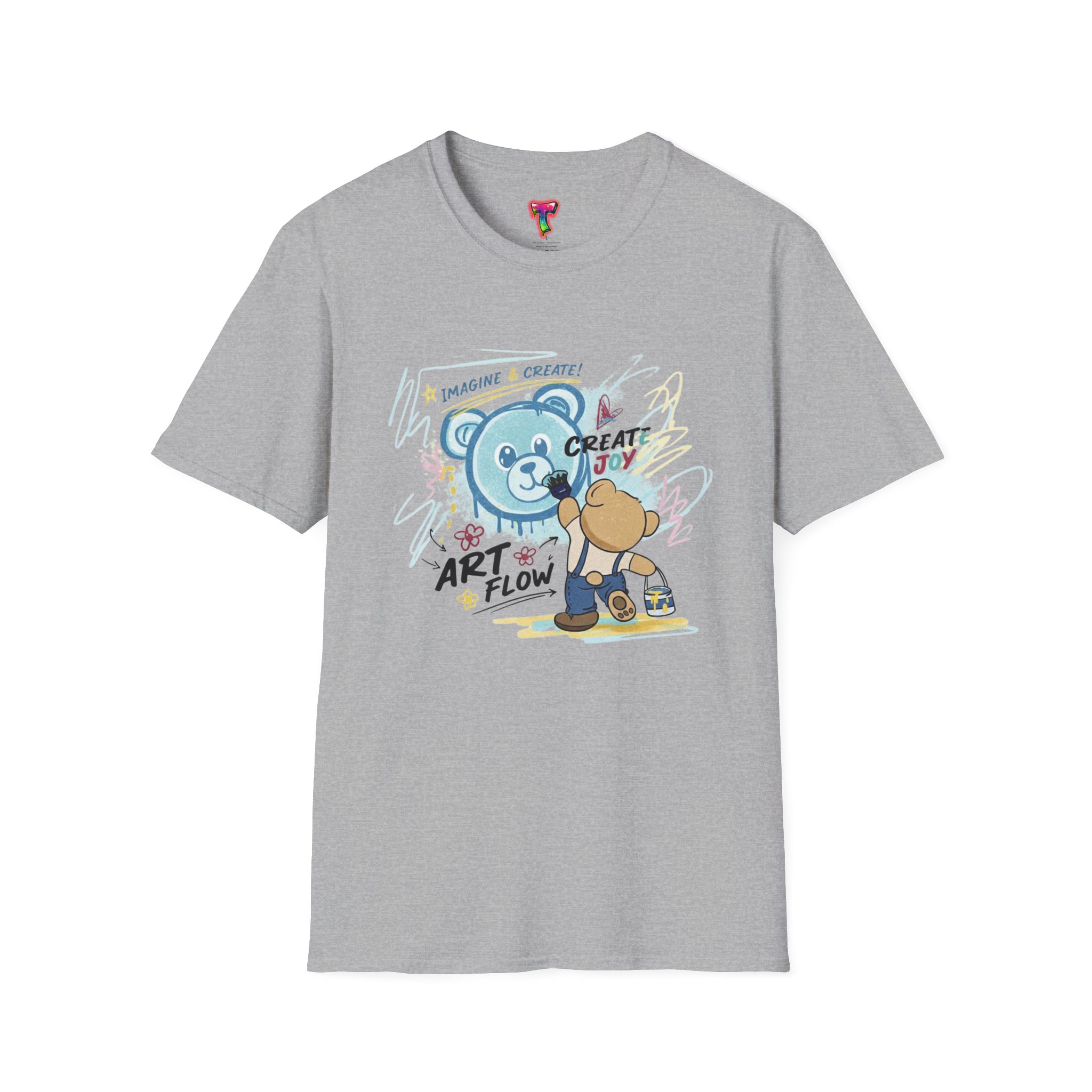 Art Flow Bear Skate T-Shirt - Ảnh 17