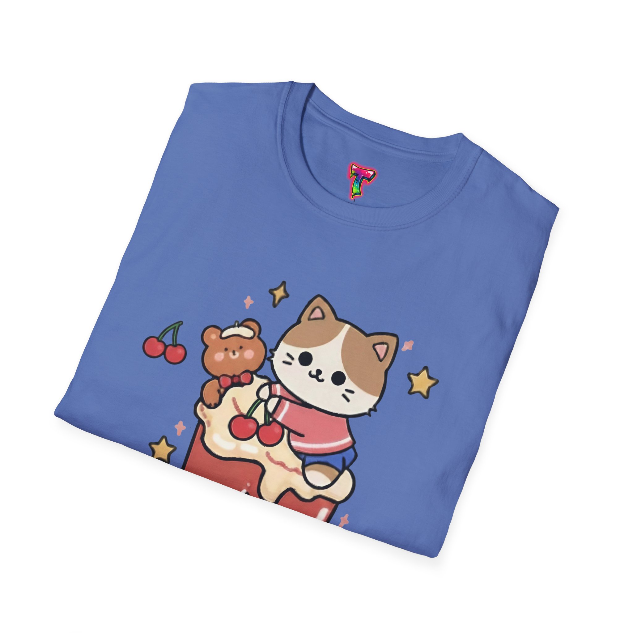 Kawaii Cat on Cake T-Shirt - Ảnh 4
