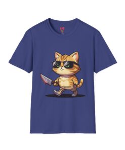 Cool Cat with Knife T-Shirt