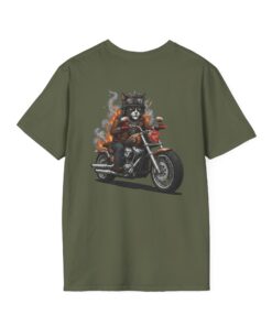 Alternative view of Biker Cat Motorcycle T-Shirt