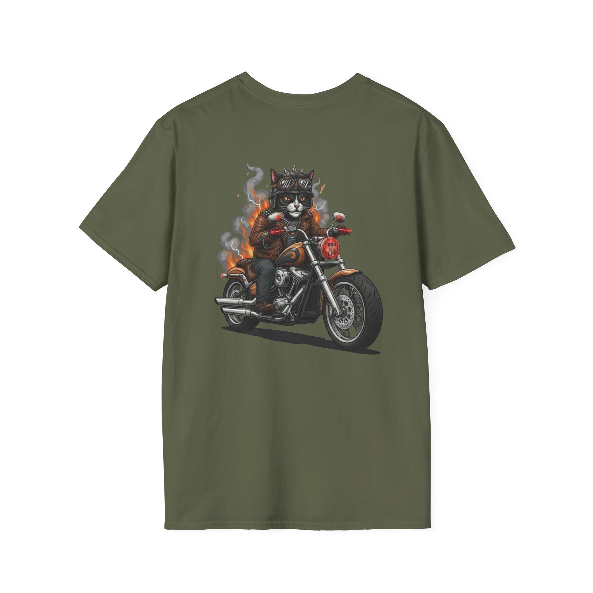Biker Cat Motorcycle T-Shirt - Ảnh 2