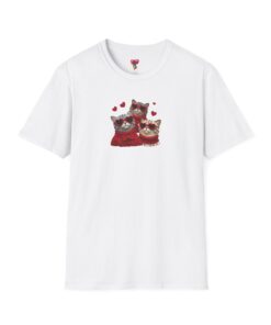 Cute Kittens with Hearts Graphic Tee