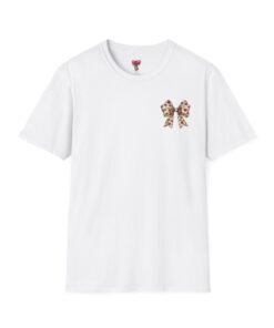 Leopard Bow T‑Shirt — Cute Animal Print Chest Bow Tee