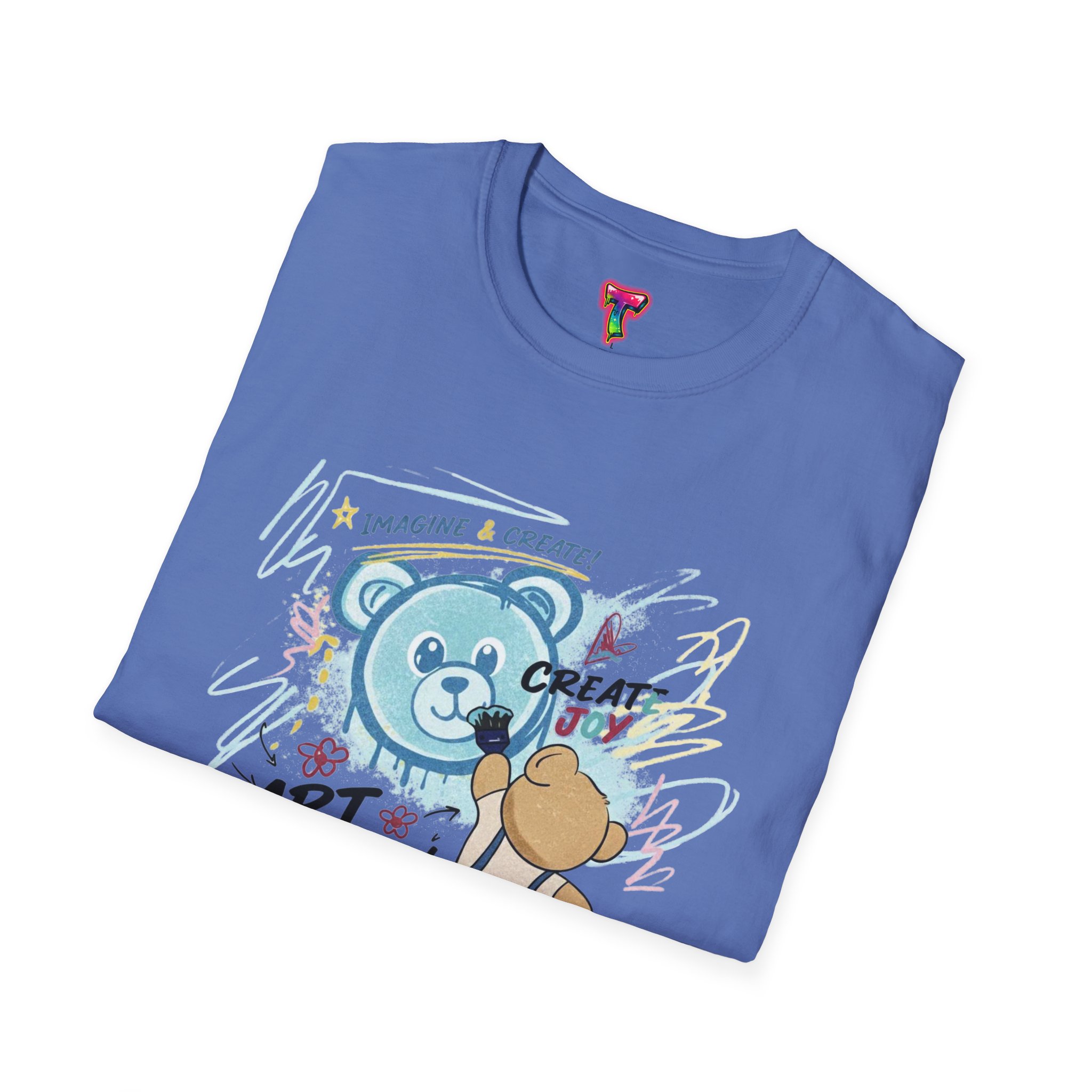 Art Flow Bear Skate T-Shirt - Ảnh 4