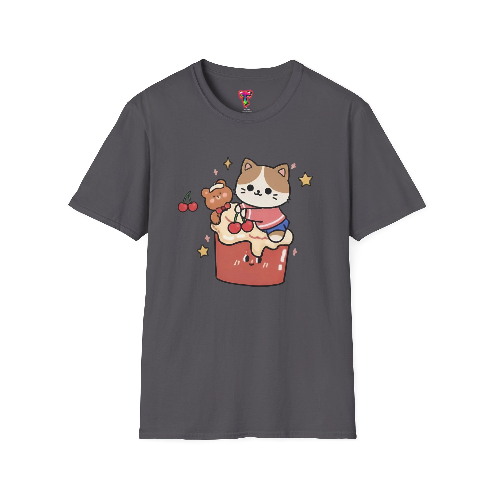 Kawaii Cat on Cake T-Shirt - Ảnh 29