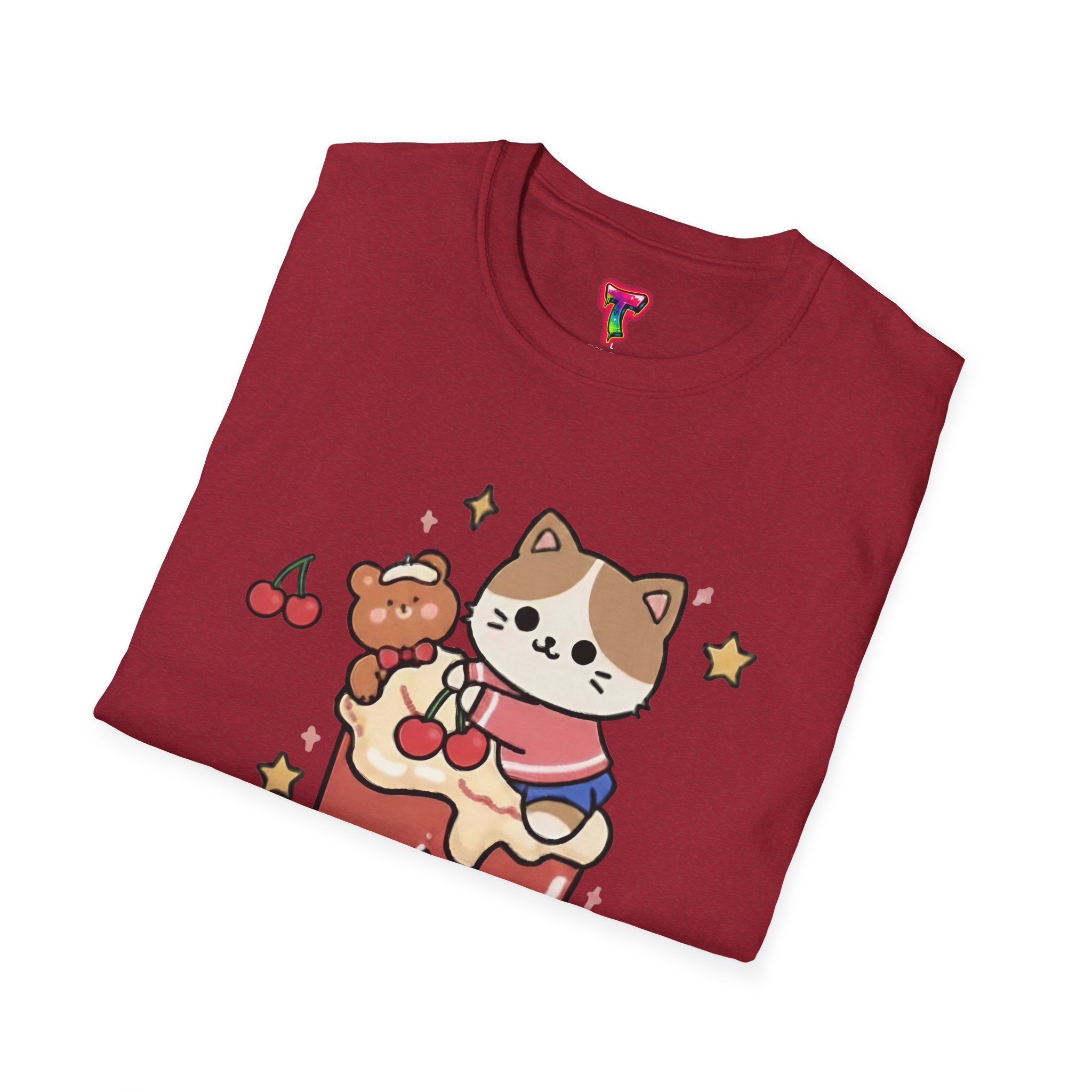 Kawaii Cat on Cake T-Shirt - Ảnh 56