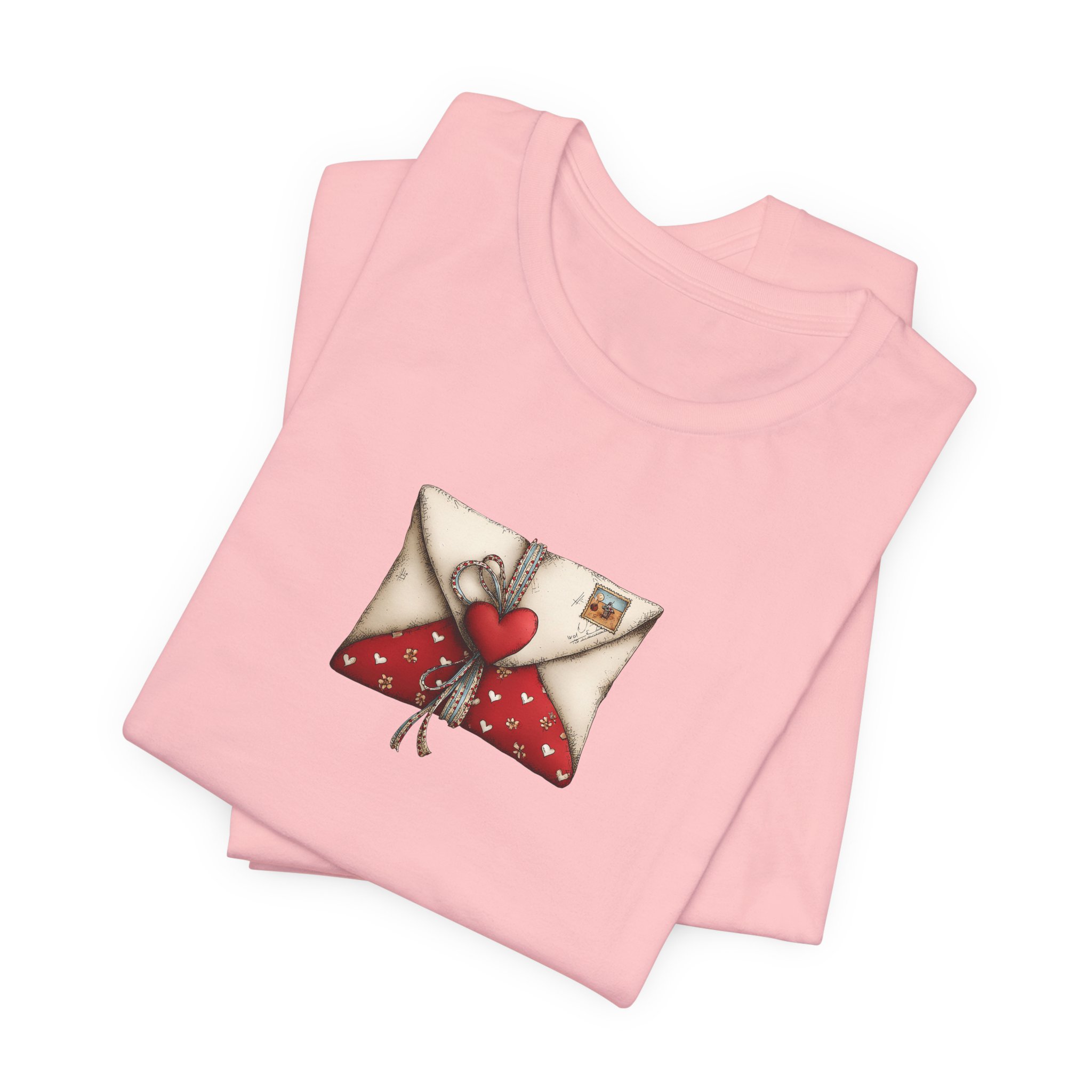 Valentine Love Letter T-Shirt — Cute Heart Envelope Graphic Tee - Ảnh 51