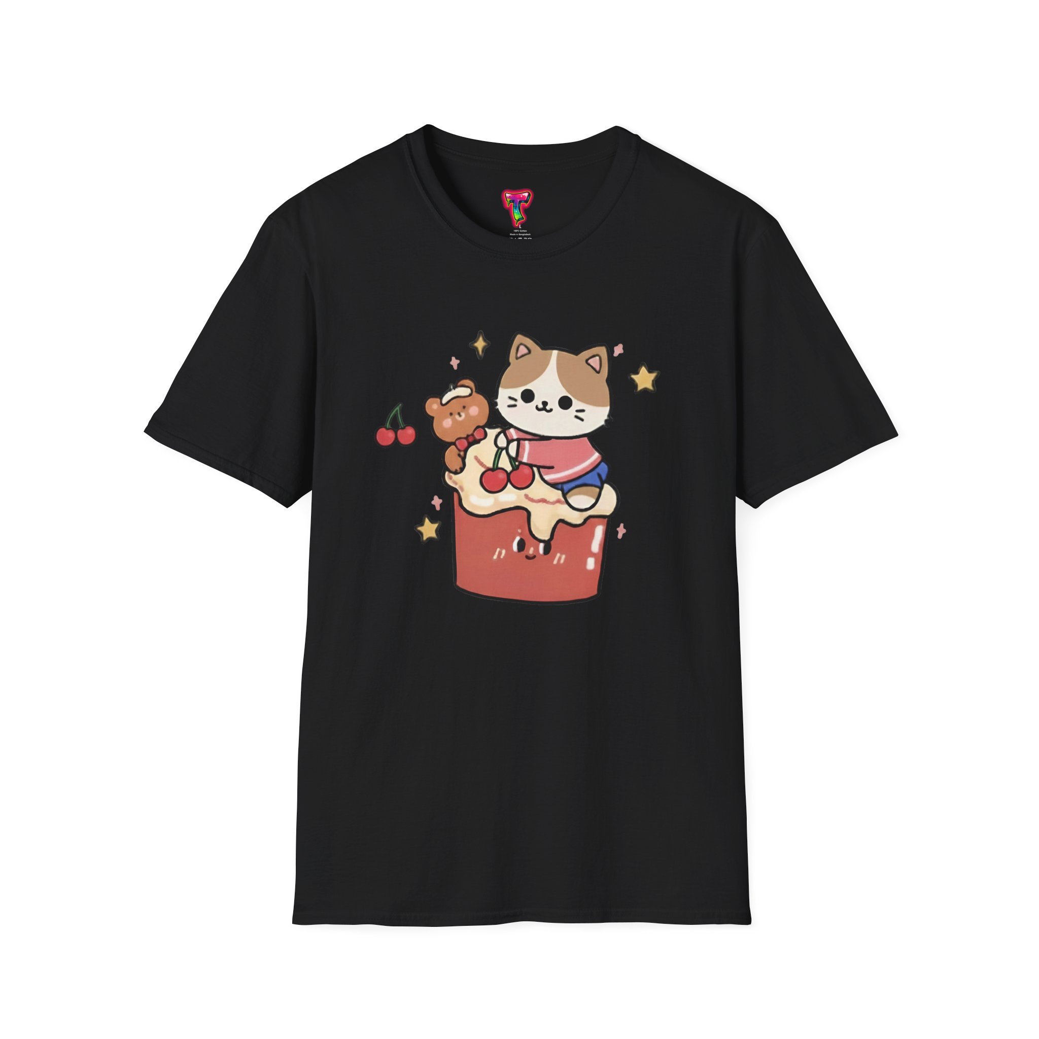 Kawaii Cat on Cake T-Shirt - Ảnh 9