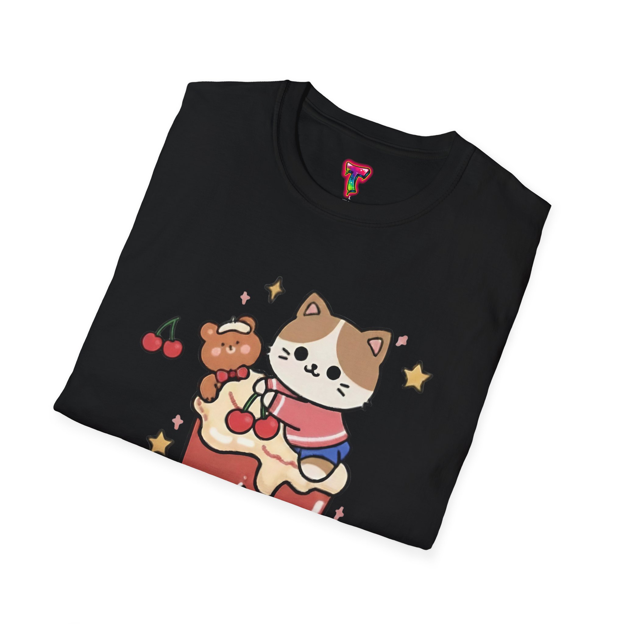 Kawaii Cat on Cake T-Shirt - Ảnh 12