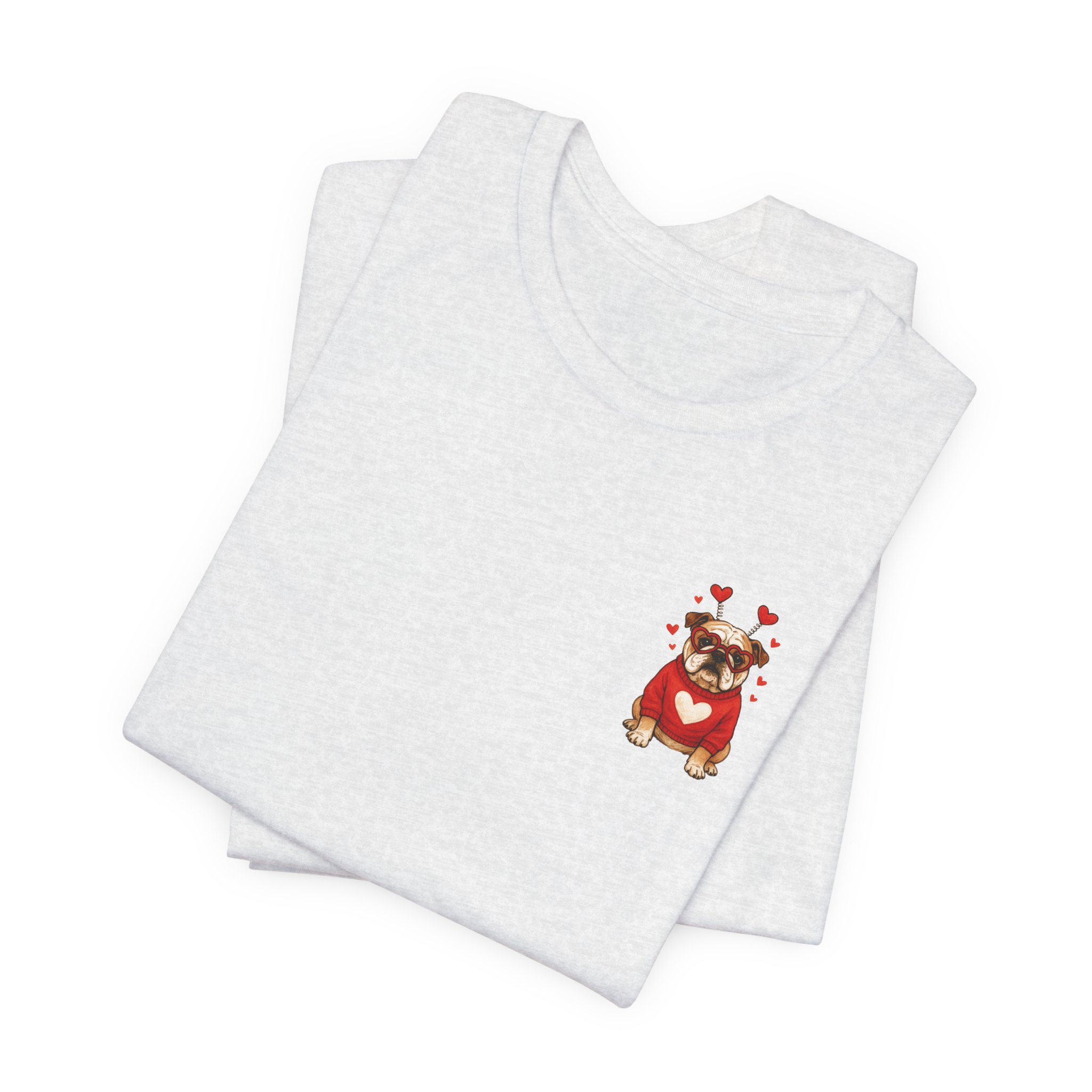 Valentine Puppy Pocket Tee — Cute Dog Heart Graphic T-Shirt - Ảnh 11