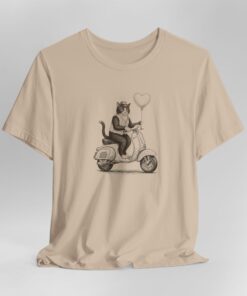 Vintage Illustration Tee with Heart Balloon