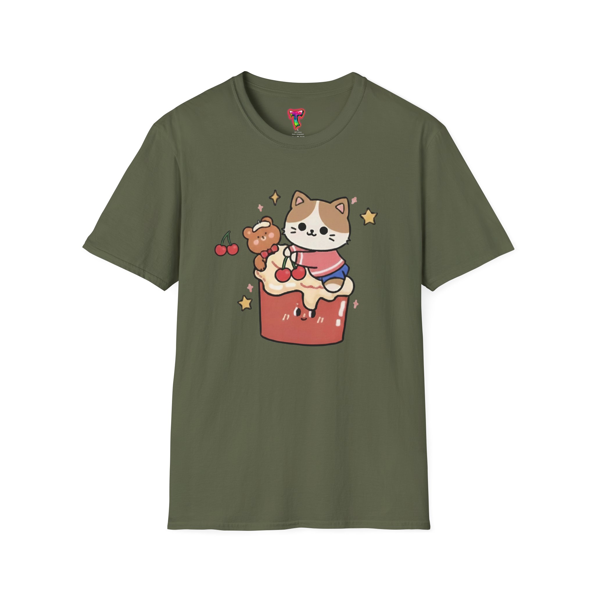Kawaii Cat on Cake T-Shirt - Ảnh 21