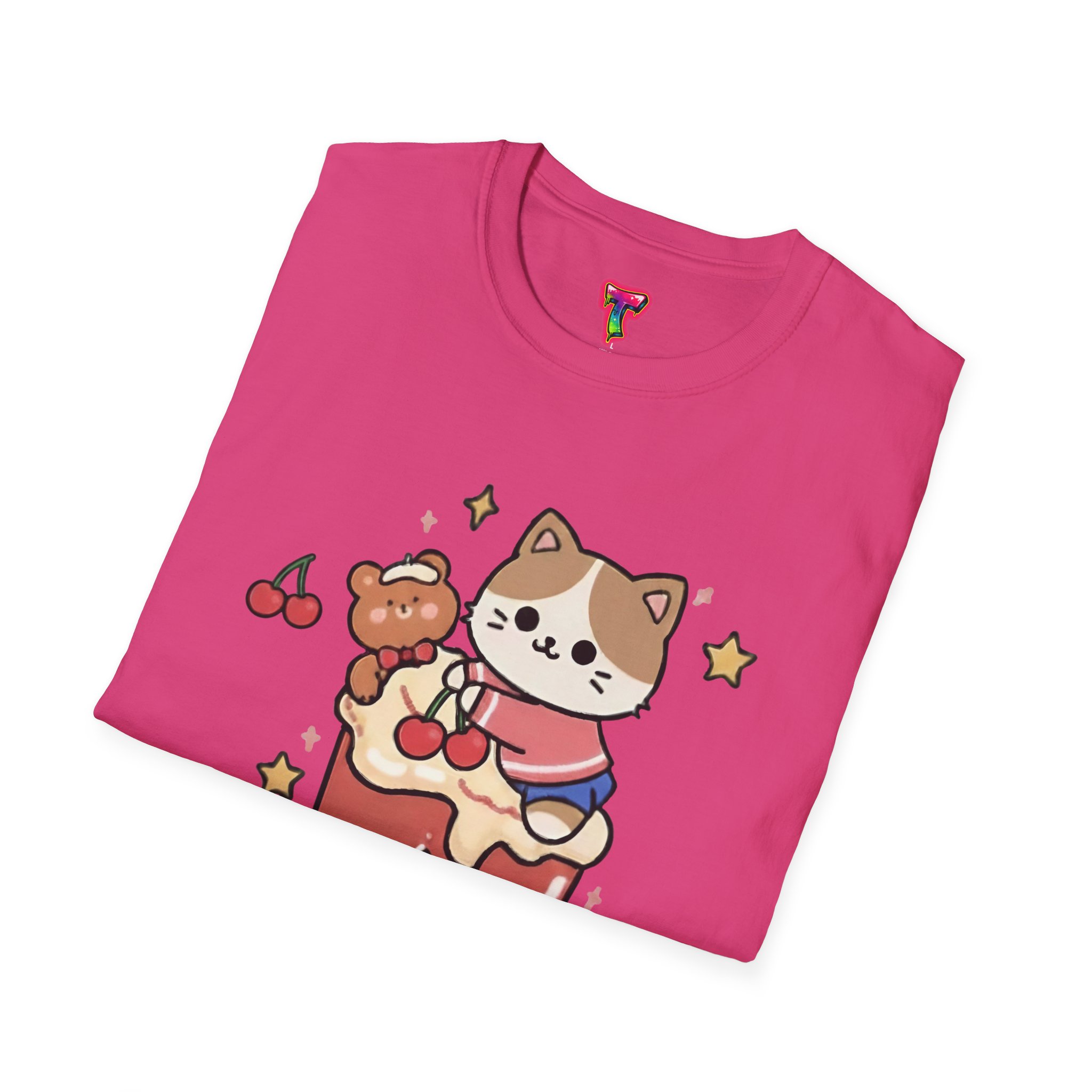 Kawaii Cat on Cake T-Shirt - Ảnh 44