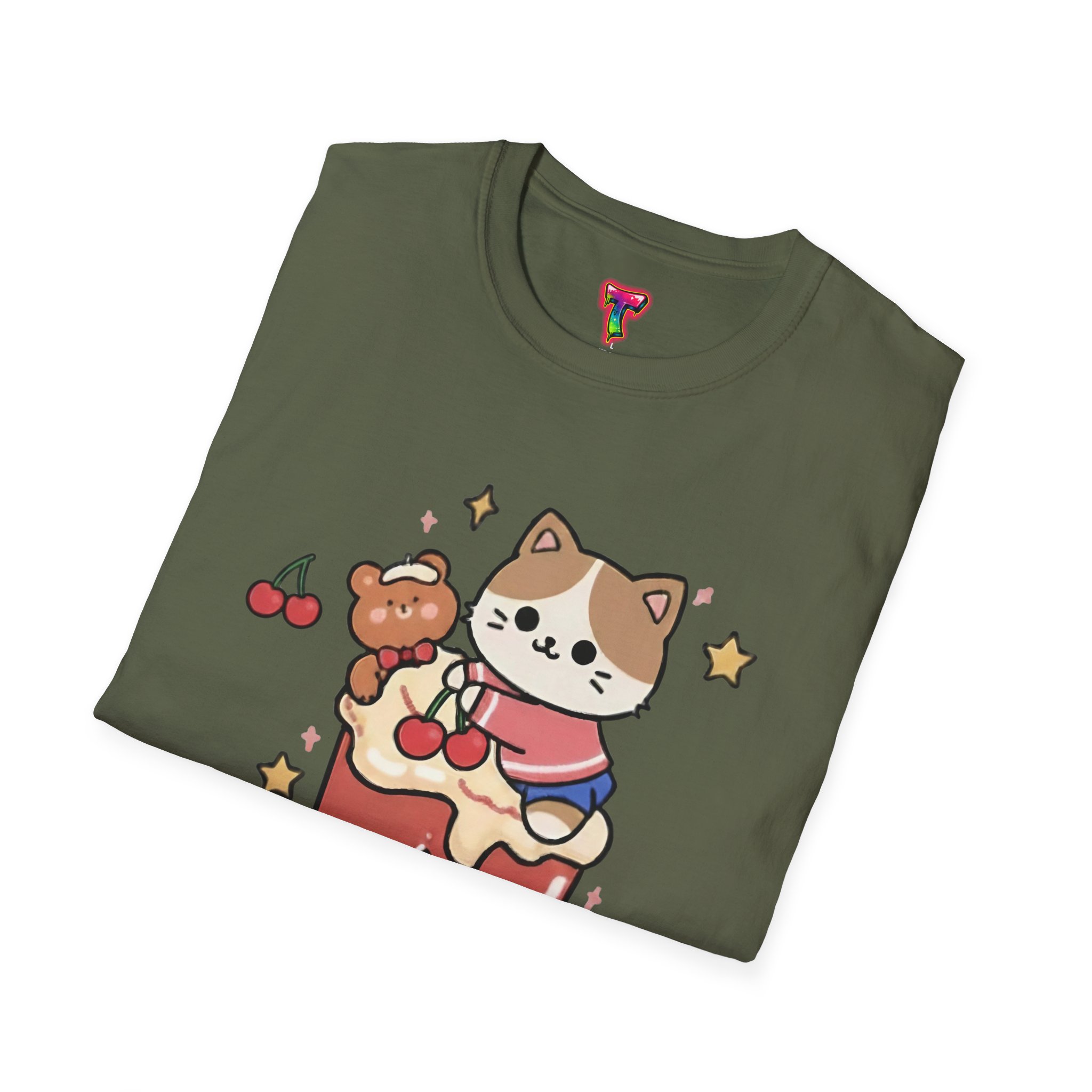 Kawaii Cat on Cake T-Shirt - Ảnh 24
