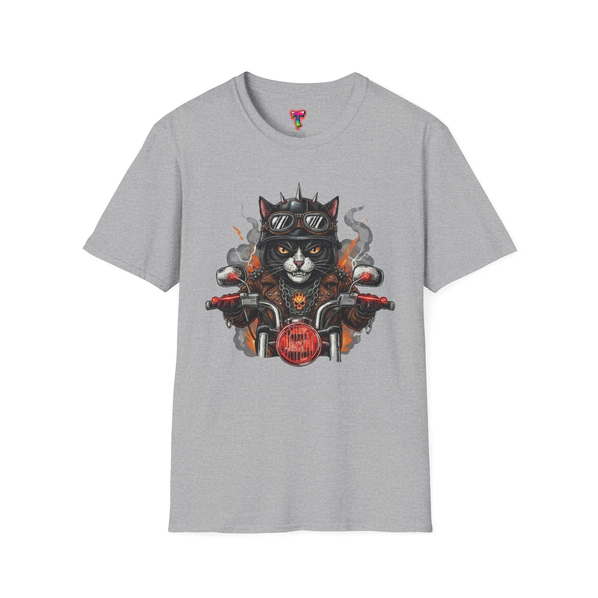 Biker Cat Motorcycle Graphic T-Shirt - Ảnh 13
