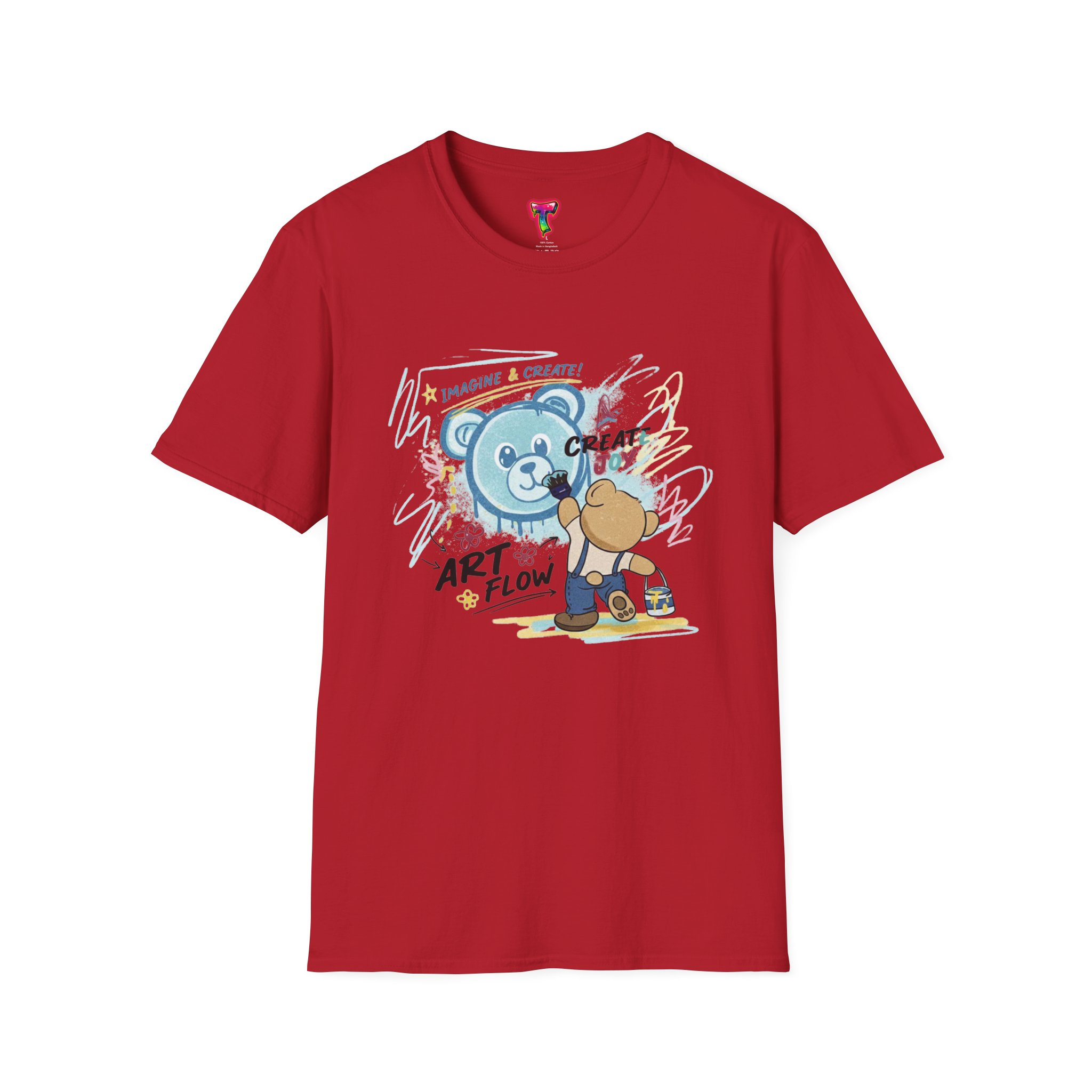 Art Flow Bear Skate T-Shirt - Ảnh 49