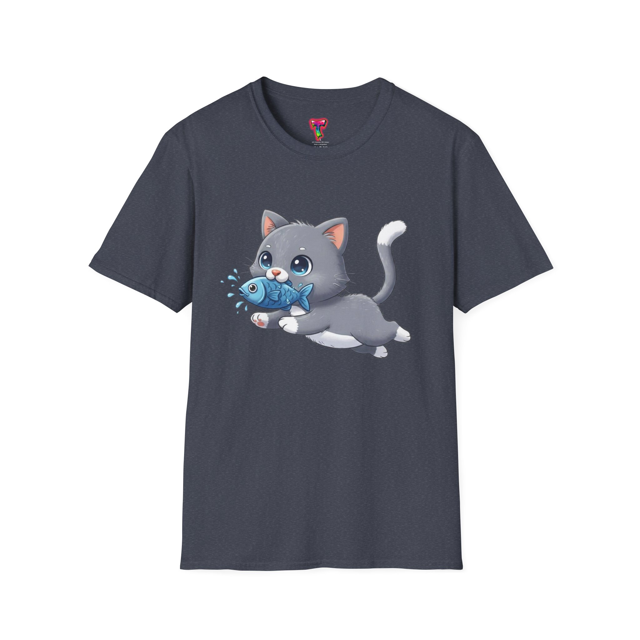 Kitten Playing with Fish T-Shirt - Ảnh 37