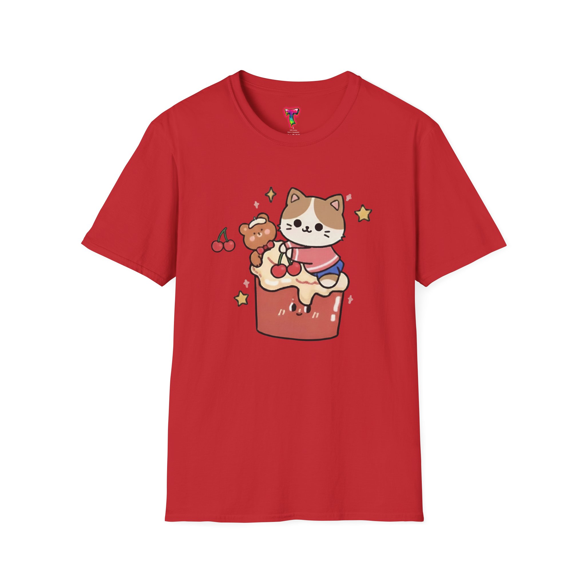 Kawaii Cat on Cake T-Shirt - Ảnh 49