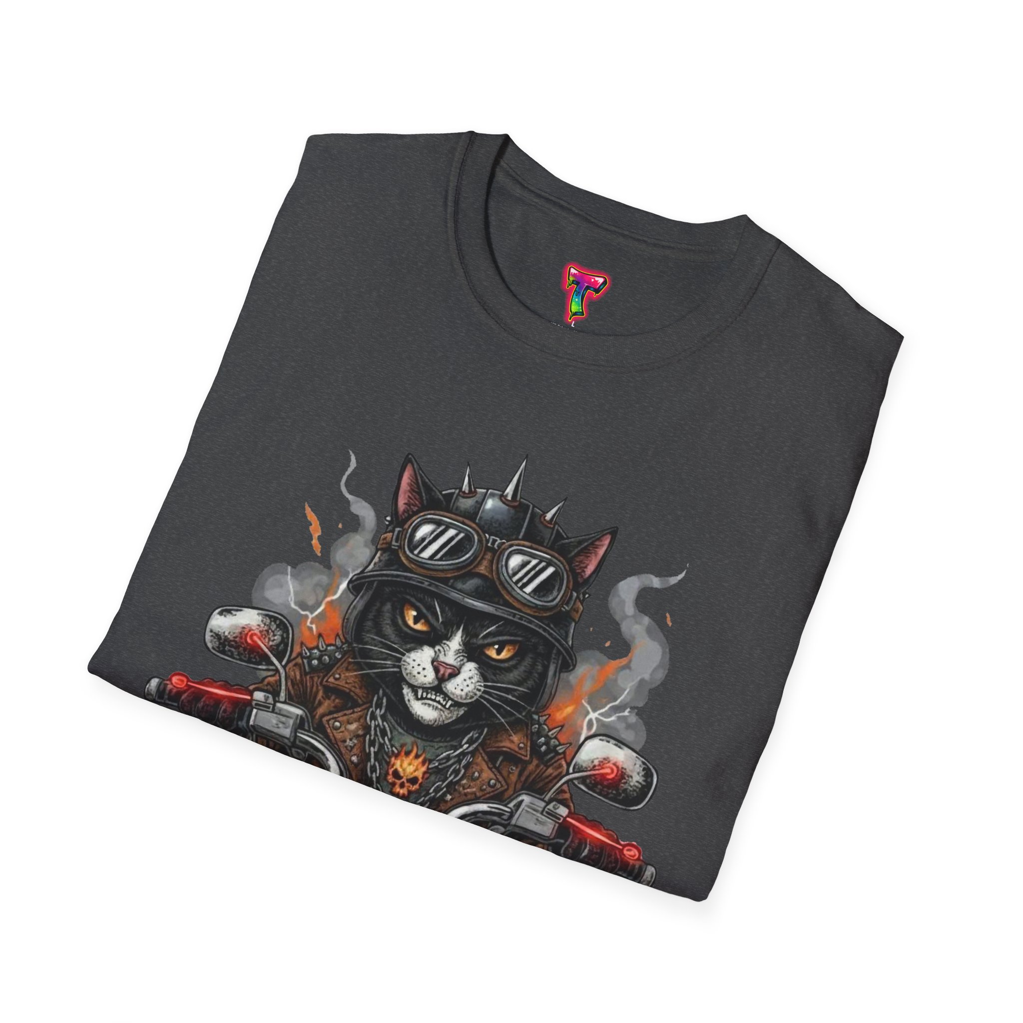 Biker Cat Motorcycle Graphic T-Shirt - Ảnh 28