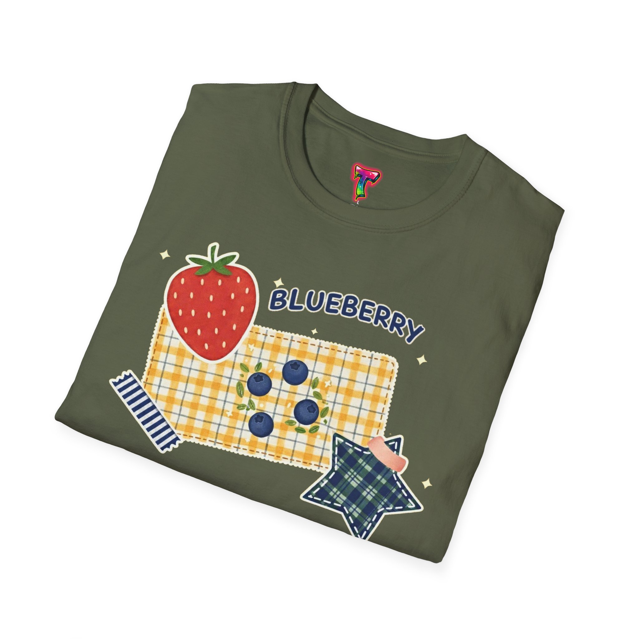 Blueberry Patch Cute Fruit Graphic T-Shirt - Ảnh 28