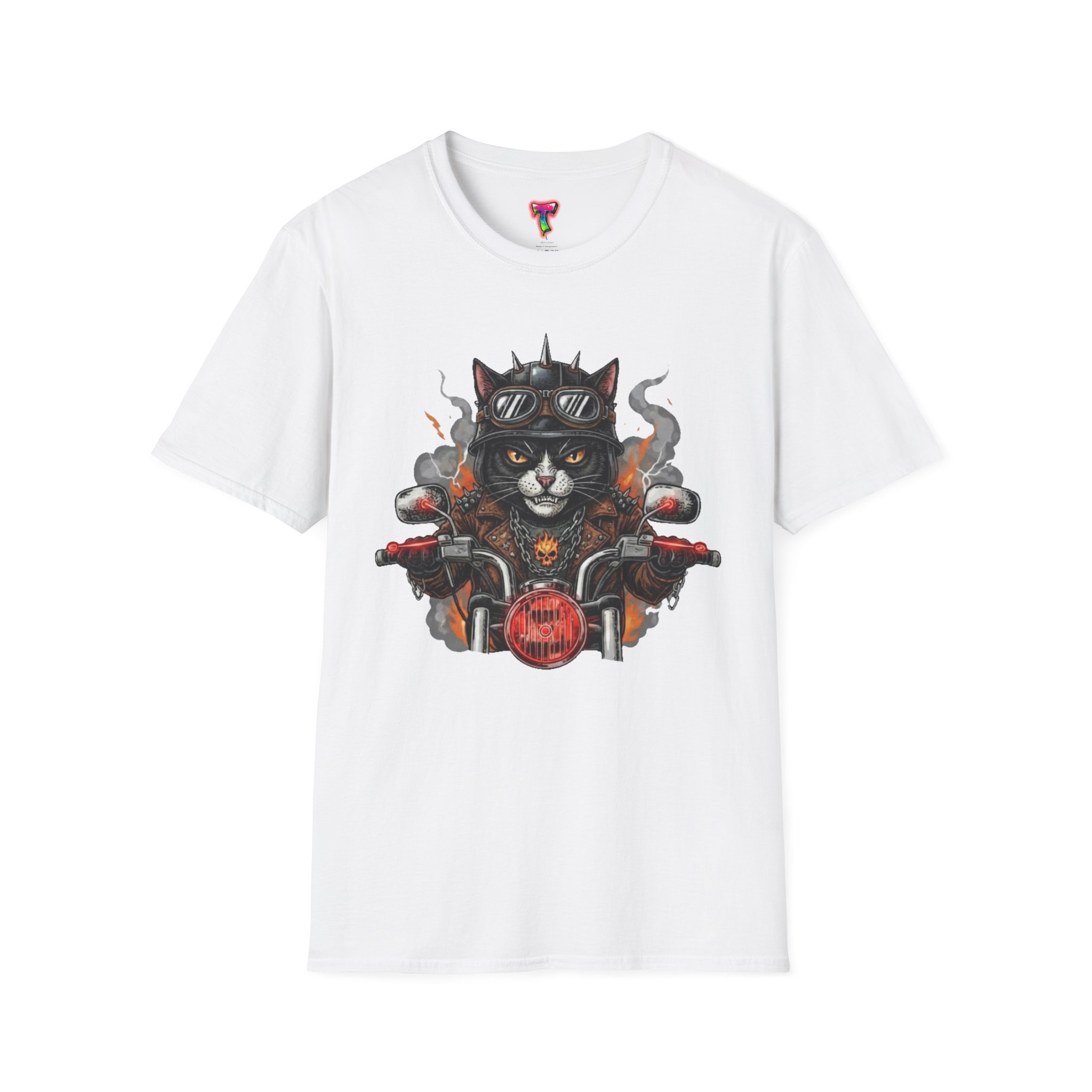 Biker Cat Motorcycle Graphic T-Shirt - Ảnh 9