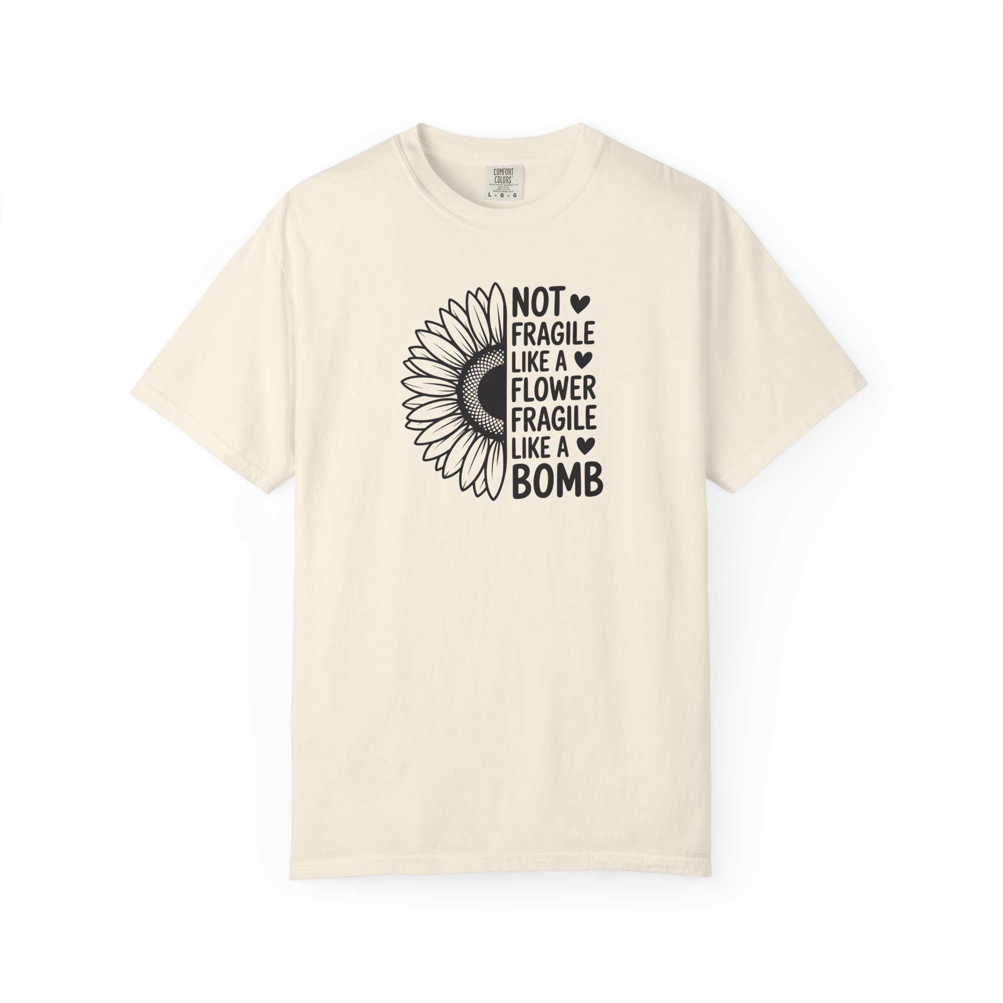 “Not Fragile Like a Flower, Fragile Like a Bomb” Sunflower Graphic Tee - Ảnh 9