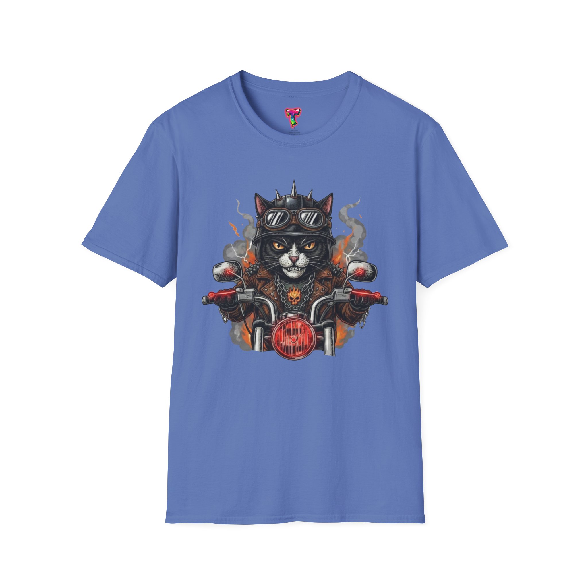 Biker Cat Motorcycle Graphic T-Shirt - Ảnh 33