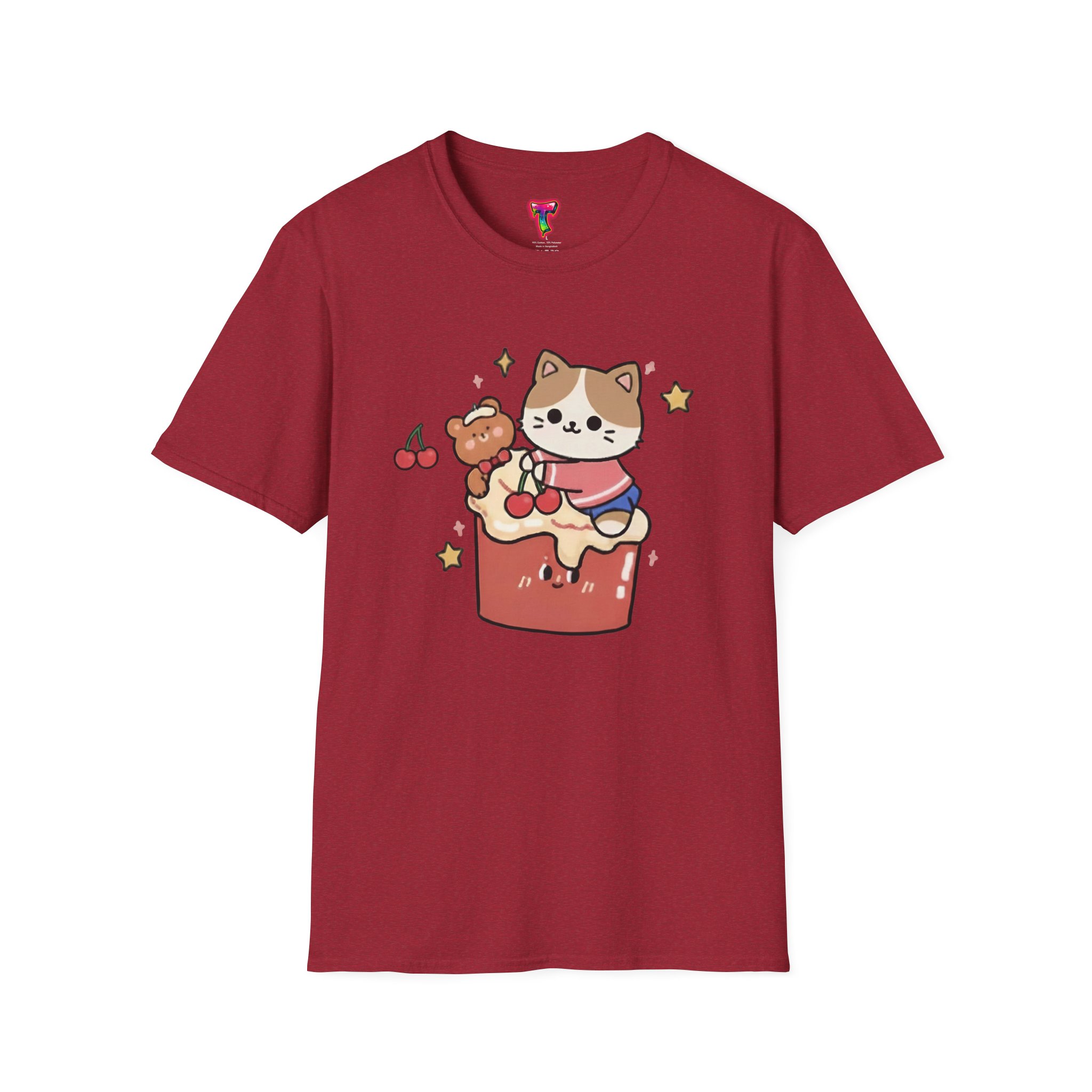 Kawaii Cat on Cake T-Shirt - Ảnh 53