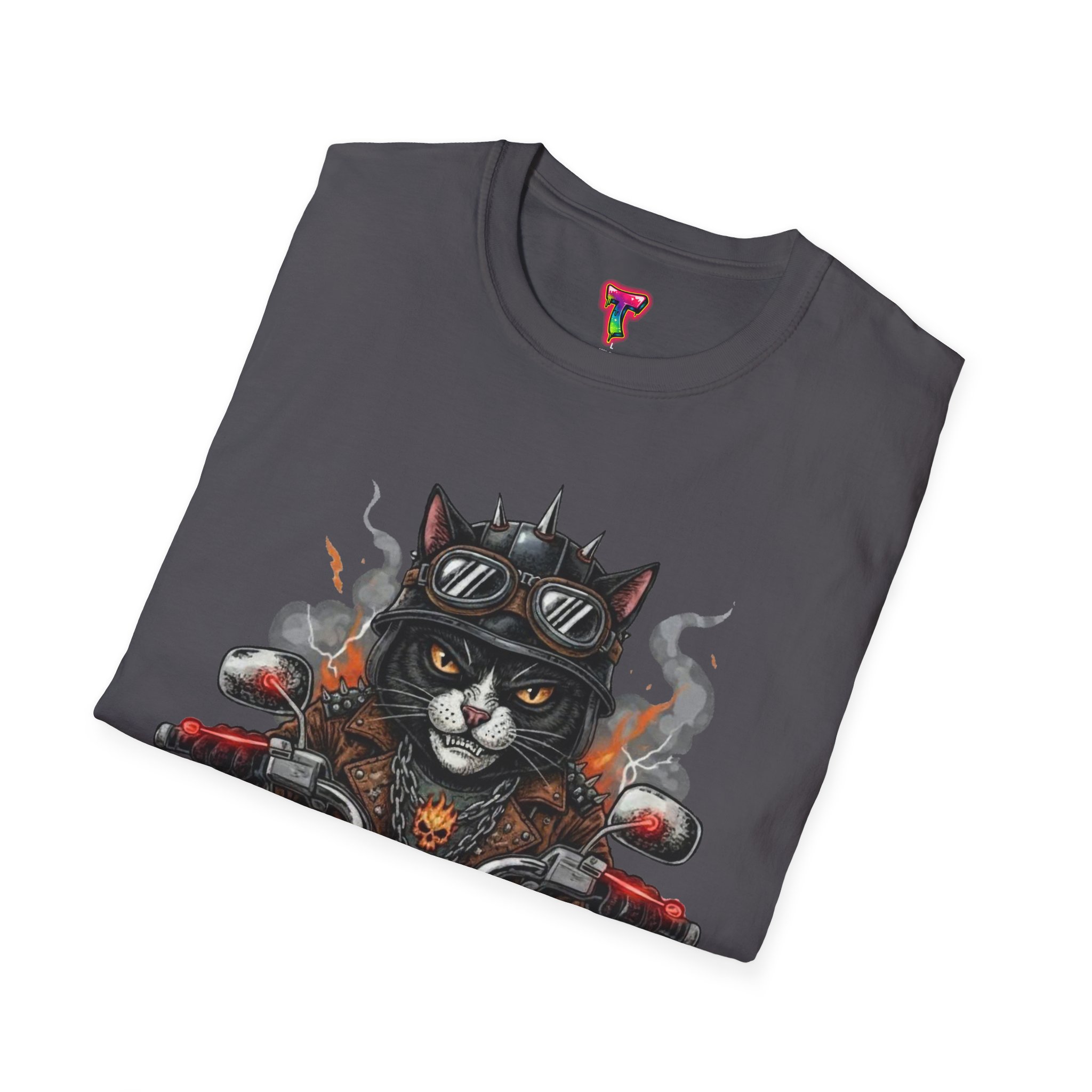 Biker Cat Motorcycle Graphic T-Shirt - Ảnh 44