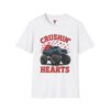 Crushin' Hearts Monster Truck T-Shirt — Valentine Truck Graphic Tee