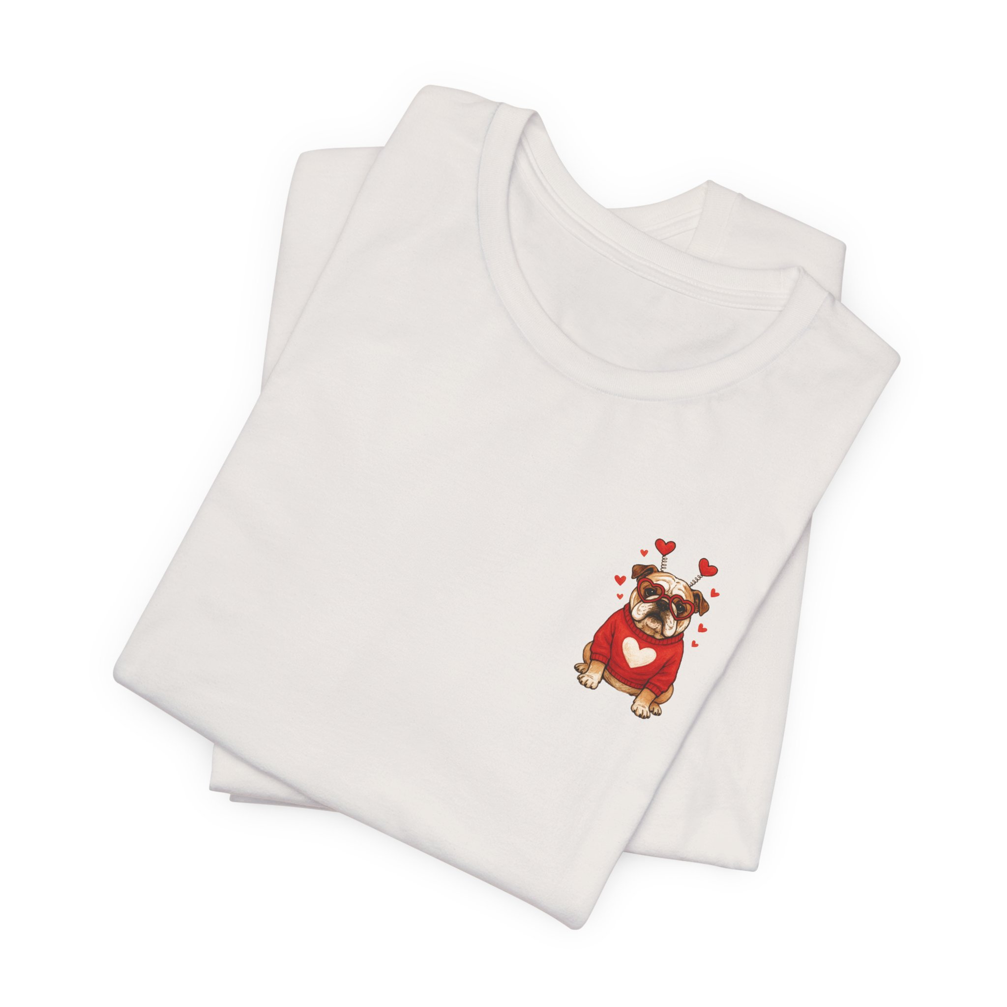 Valentine Puppy Pocket Tee — Cute Dog Heart Graphic T-Shirt - Ảnh 27