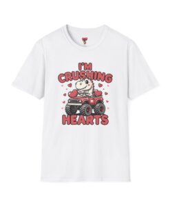 I’m Crushing Hearts ATV Valentines T-Shirt — Cute Monster Driving Quad Tee