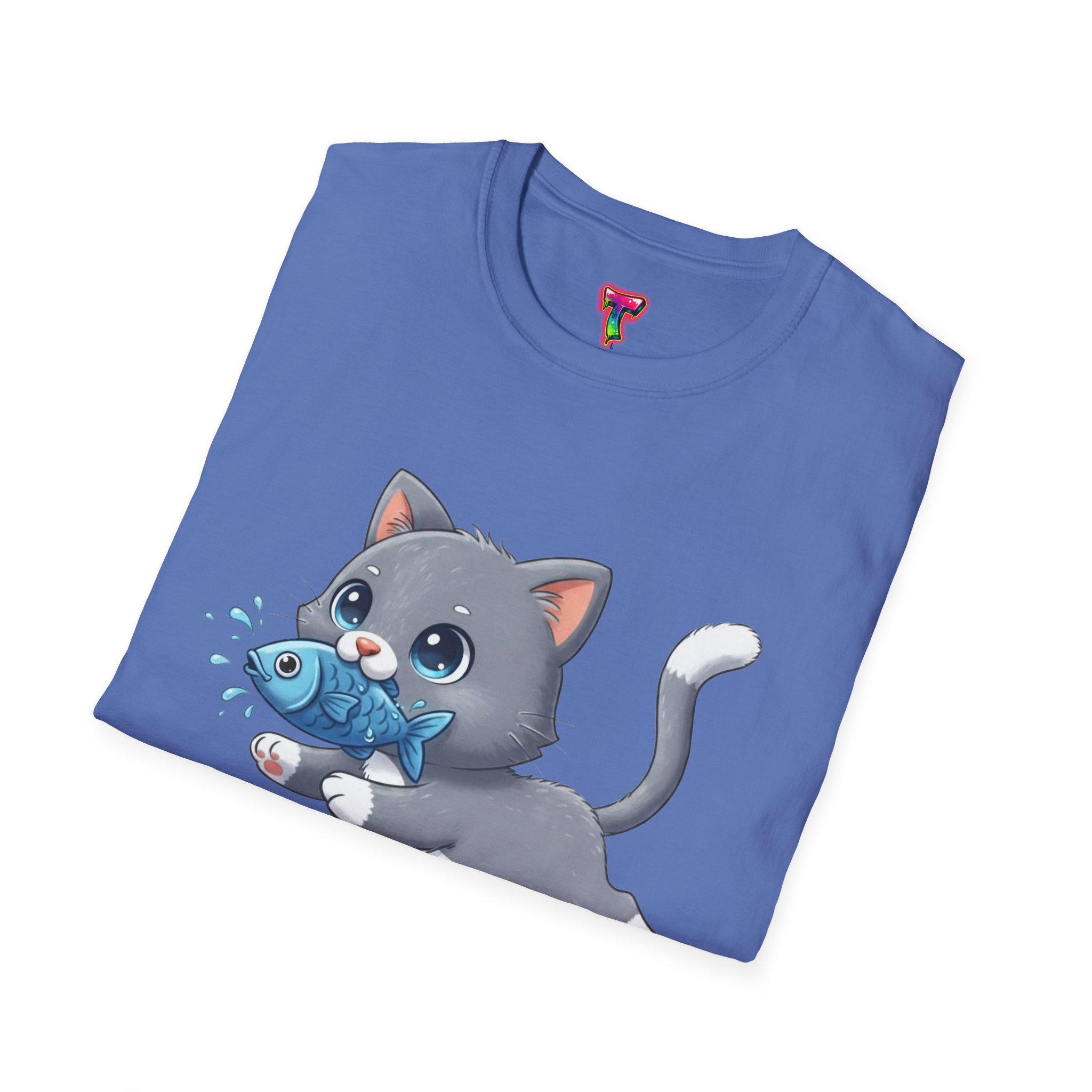 Kitten Playing with Fish T-Shirt - Ảnh 28