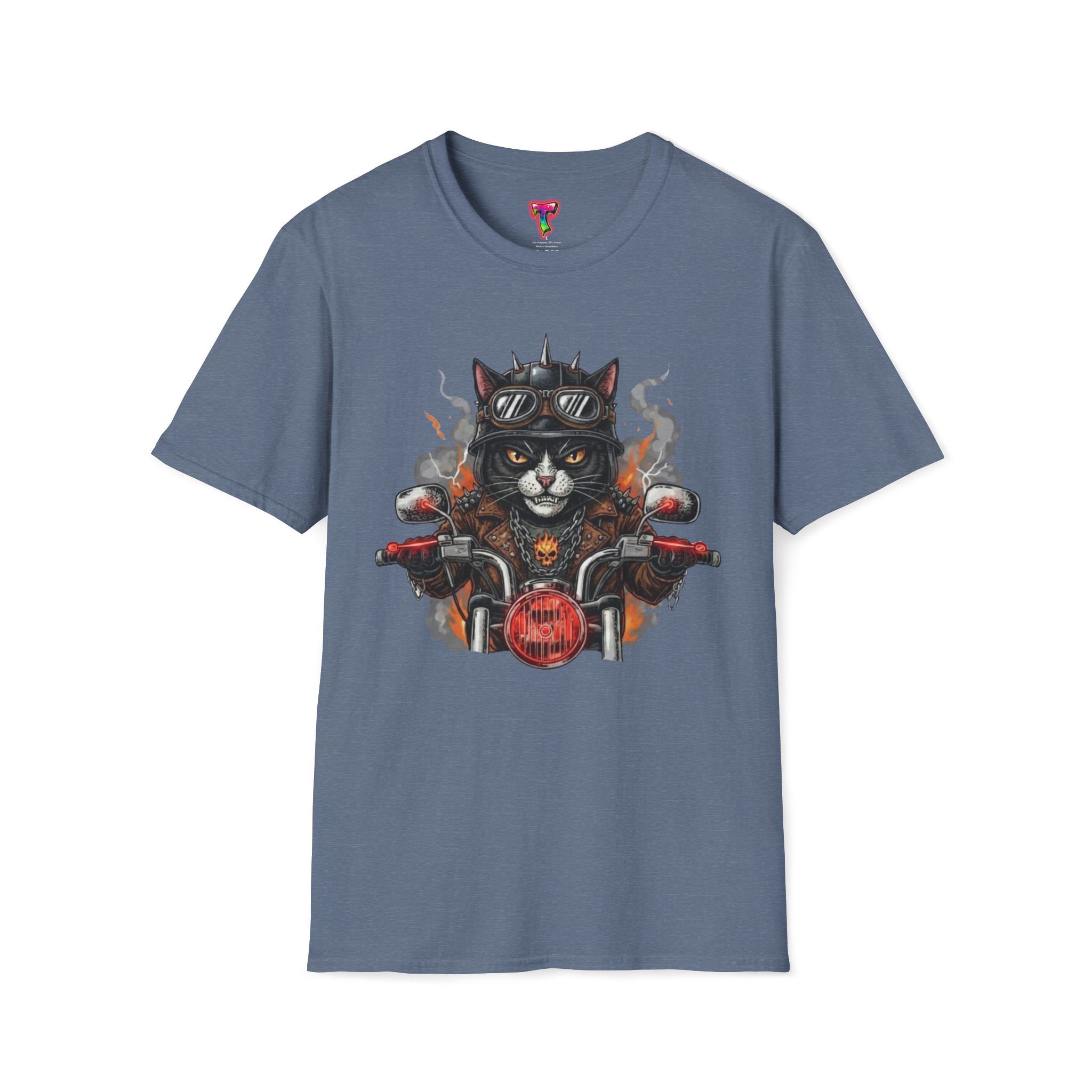 Biker Cat Motorcycle Graphic T-Shirt - Ảnh 37