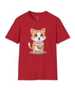 Cat Drinking Bubble Tea T-Shirt