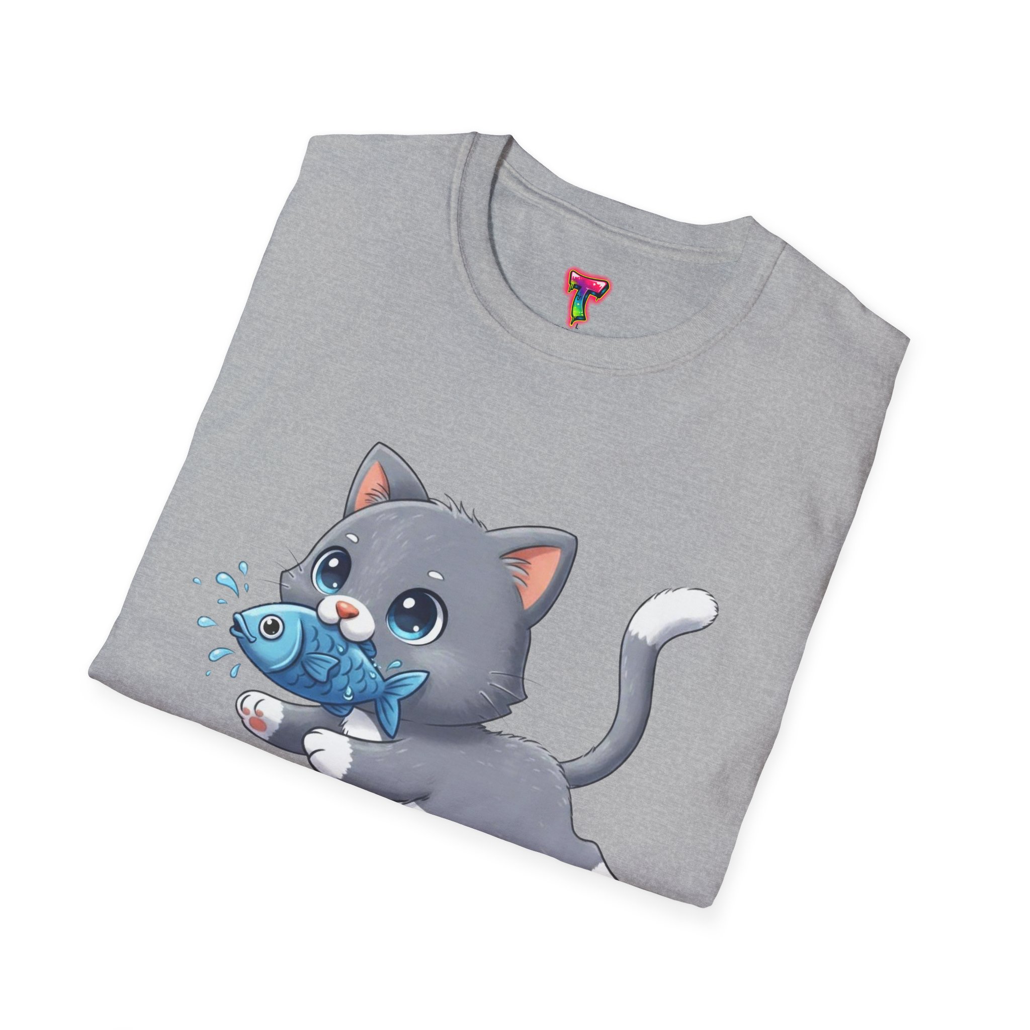 Kitten Playing with Fish T-Shirt - Ảnh 20